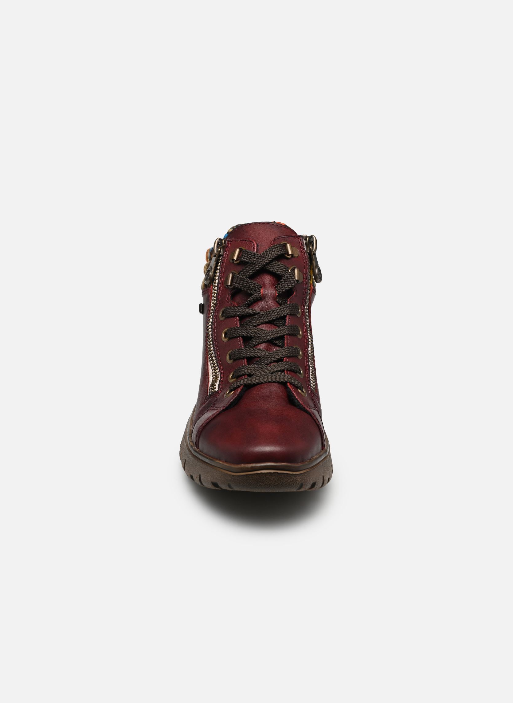Baskets montantes N1305 femme bordeaux Rieker Baskets montantes N1305 femme bordeaux VINO/ORANGE-MULTI