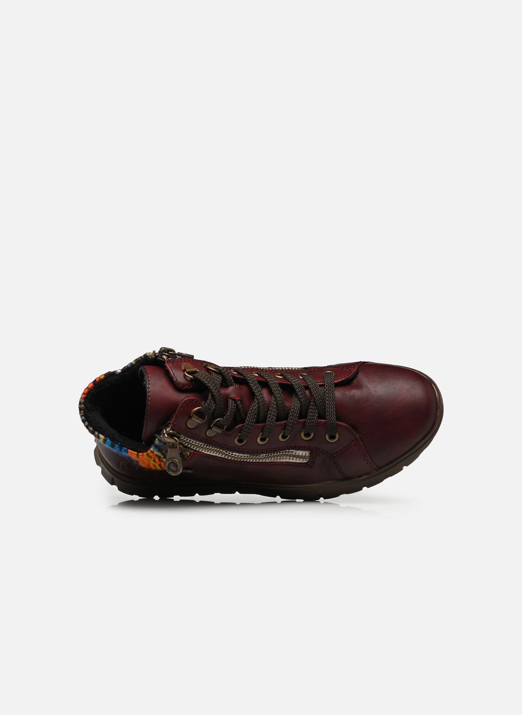 Baskets montantes N1305 femme bordeaux Rieker Baskets montantes N1305 femme bordeaux VINO/ORANGE-MULTI