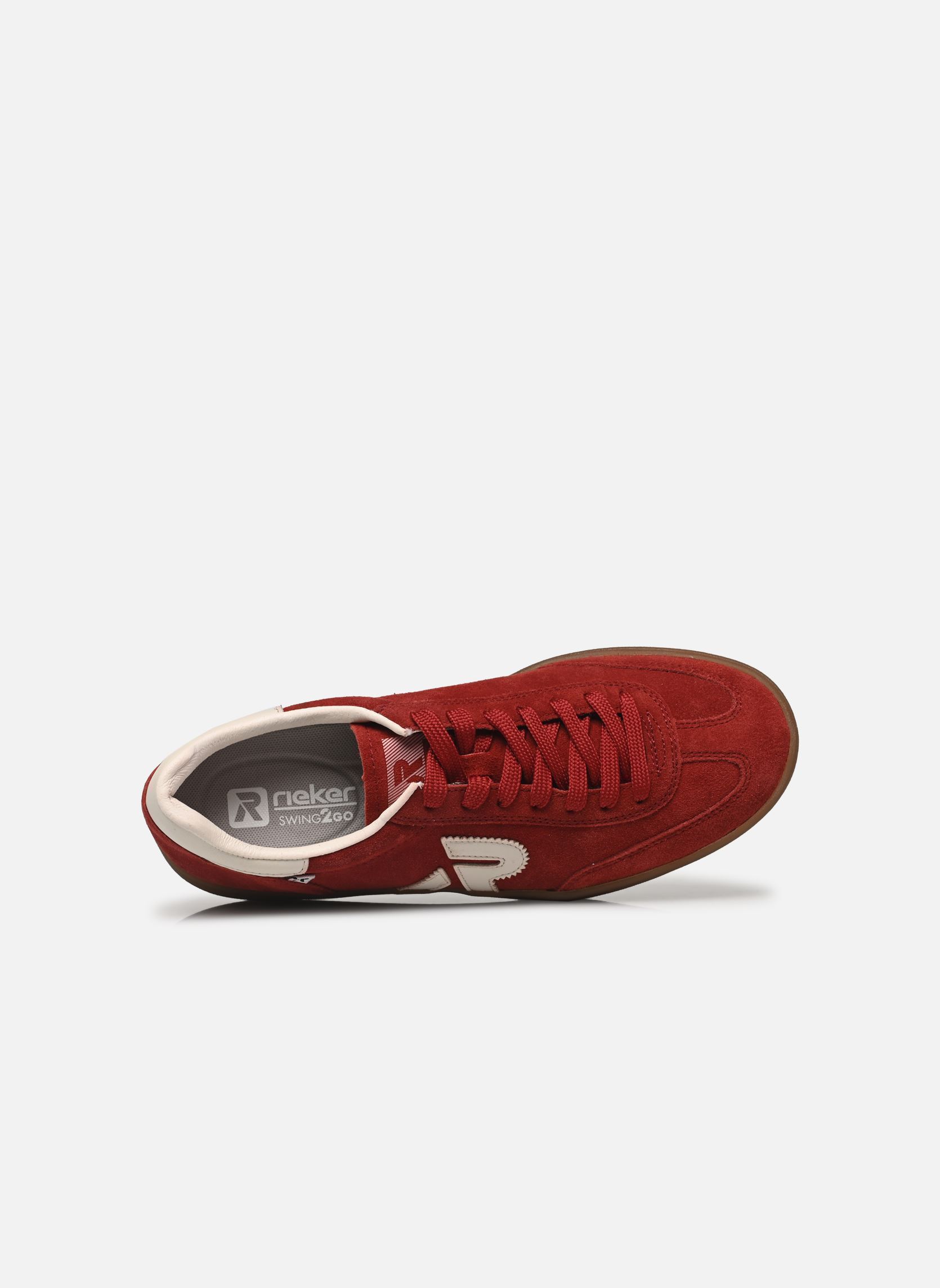 Sleehak sneakers W3700 dames rood Rieker Sleehak sneakers W3700 dames rood MOHN/OFFWHITE
