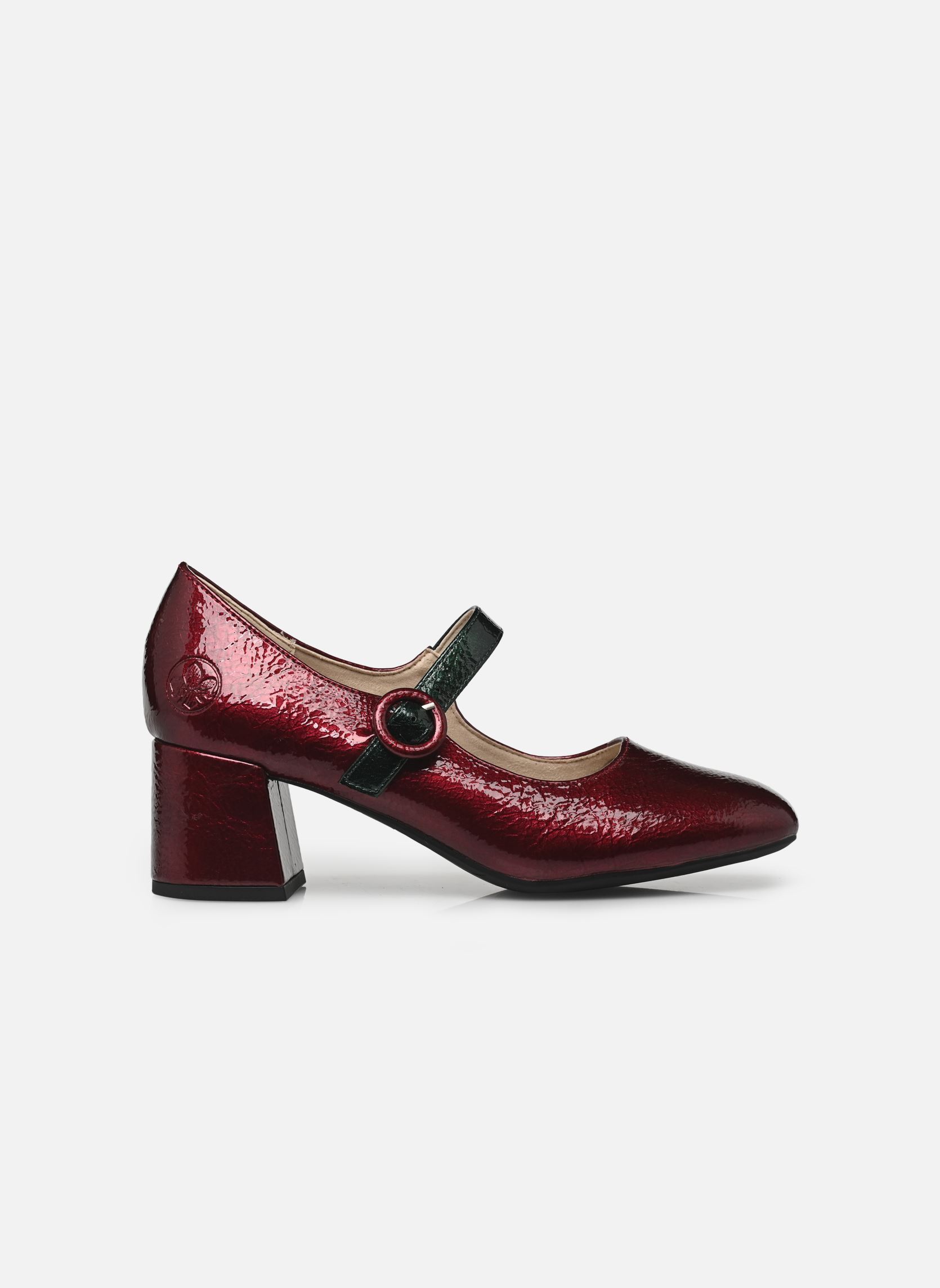 Slingback pumps 44752 dames rood Rieker Slingback pumps 44752 dames rood RED/DARKGREEN