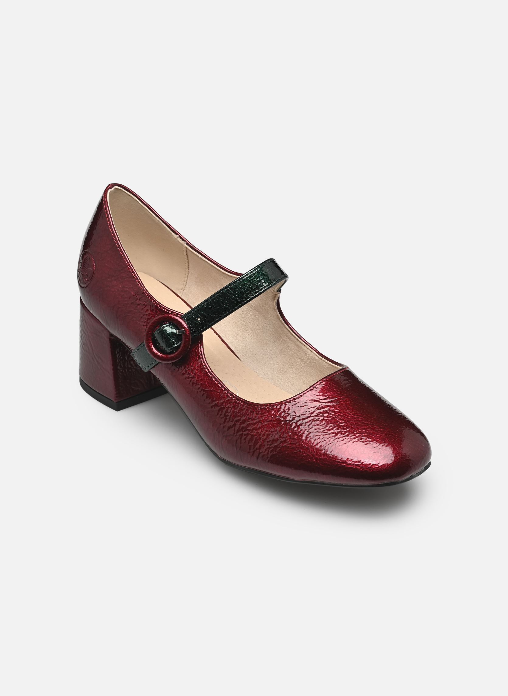 Slingback pumps 44752 dames rood Rieker Slingback pumps 44752 dames rood RED/DARKGREEN