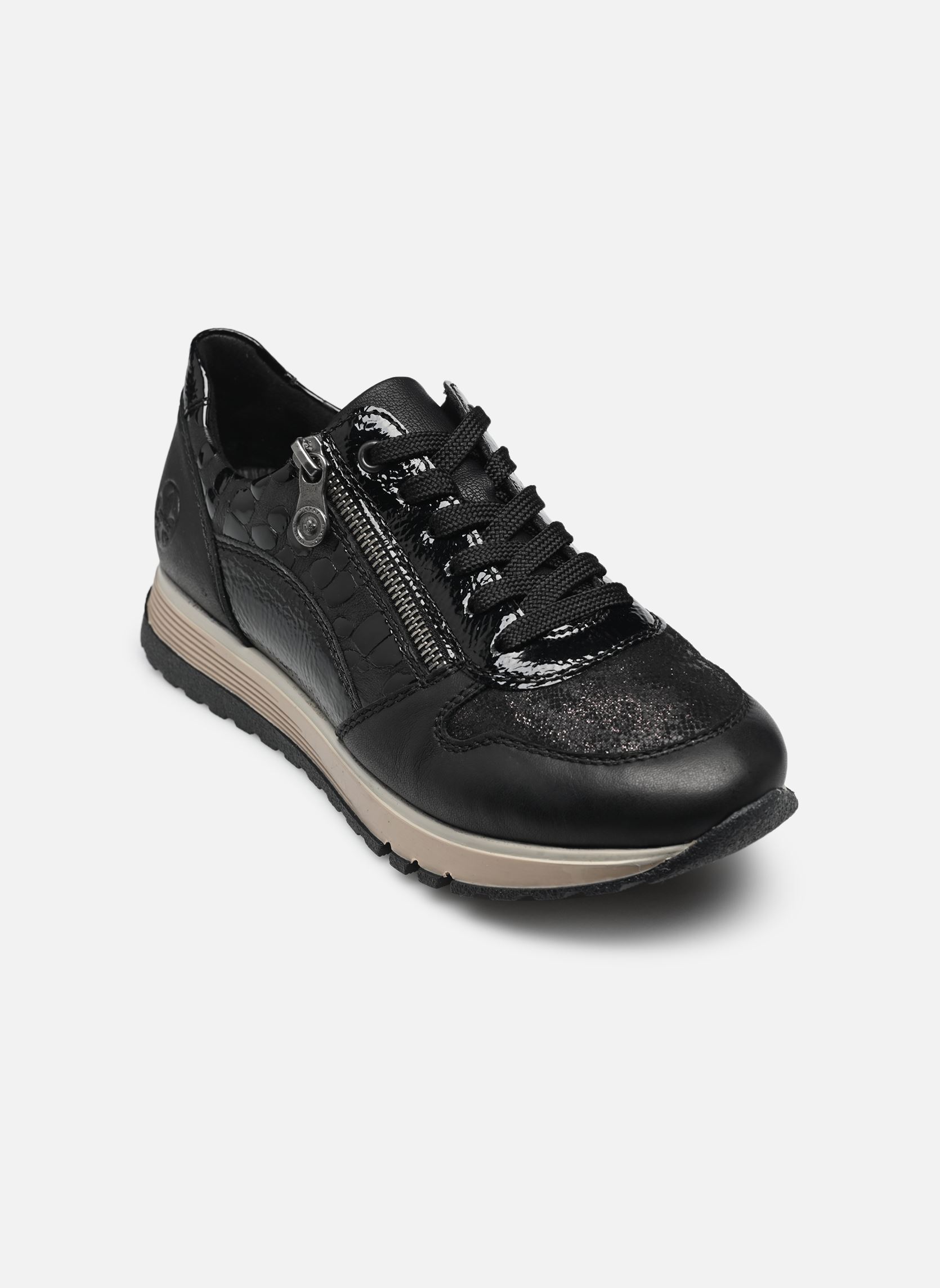 Zapatillas bajas 49003 mujer negro Rieker Zapatillas bajas 49003 mujer negro SCHWARZ/SCHWARZ-METALLIC/BLACK