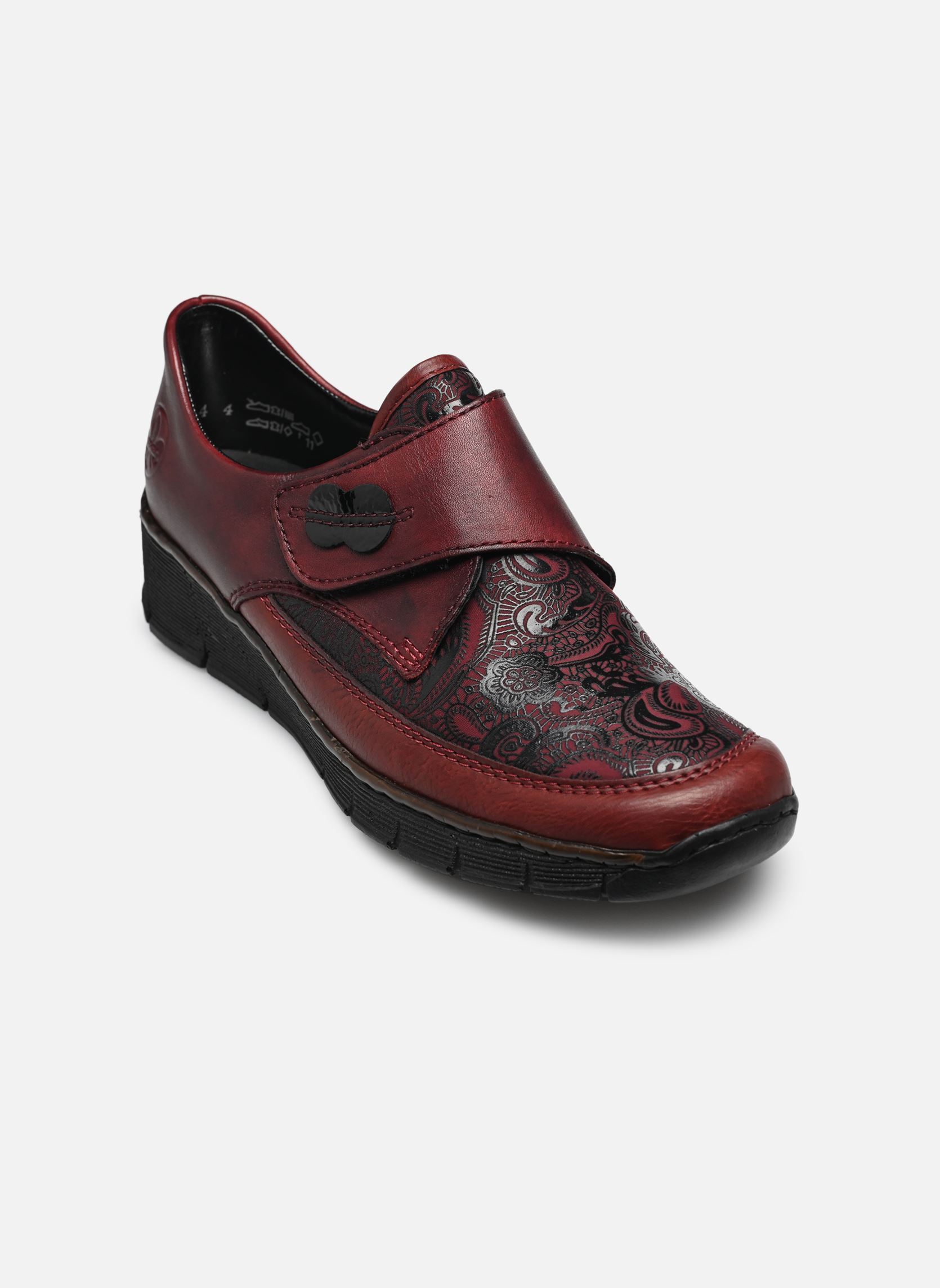 Mocassins 537C0 dames bordeaux Rieker Mocassins 537C0 dames bordeaux VINOROSSO/VINACCIA/VINO/BLACK