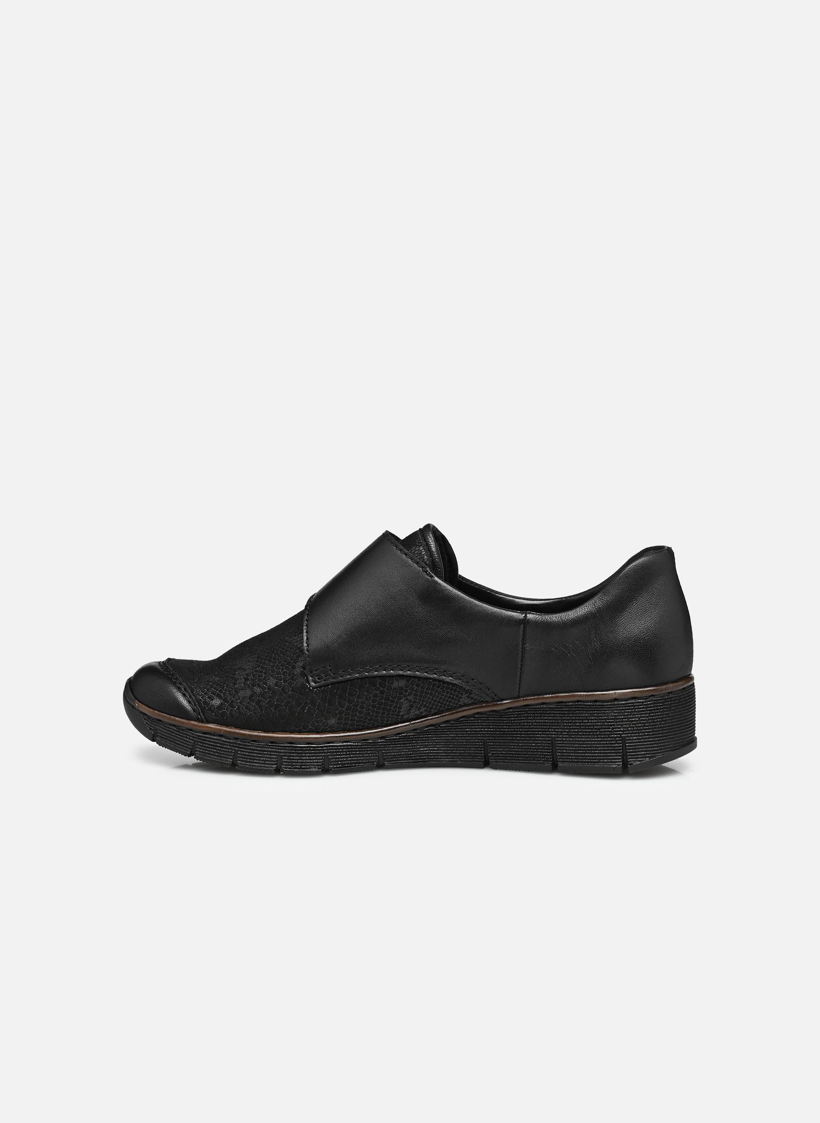 Mocassins 537C0 femme noir Rieker Mocassins 537C0 femme noir SCHWARZ/SCHWARZ-REPTIL/SCHWARZ