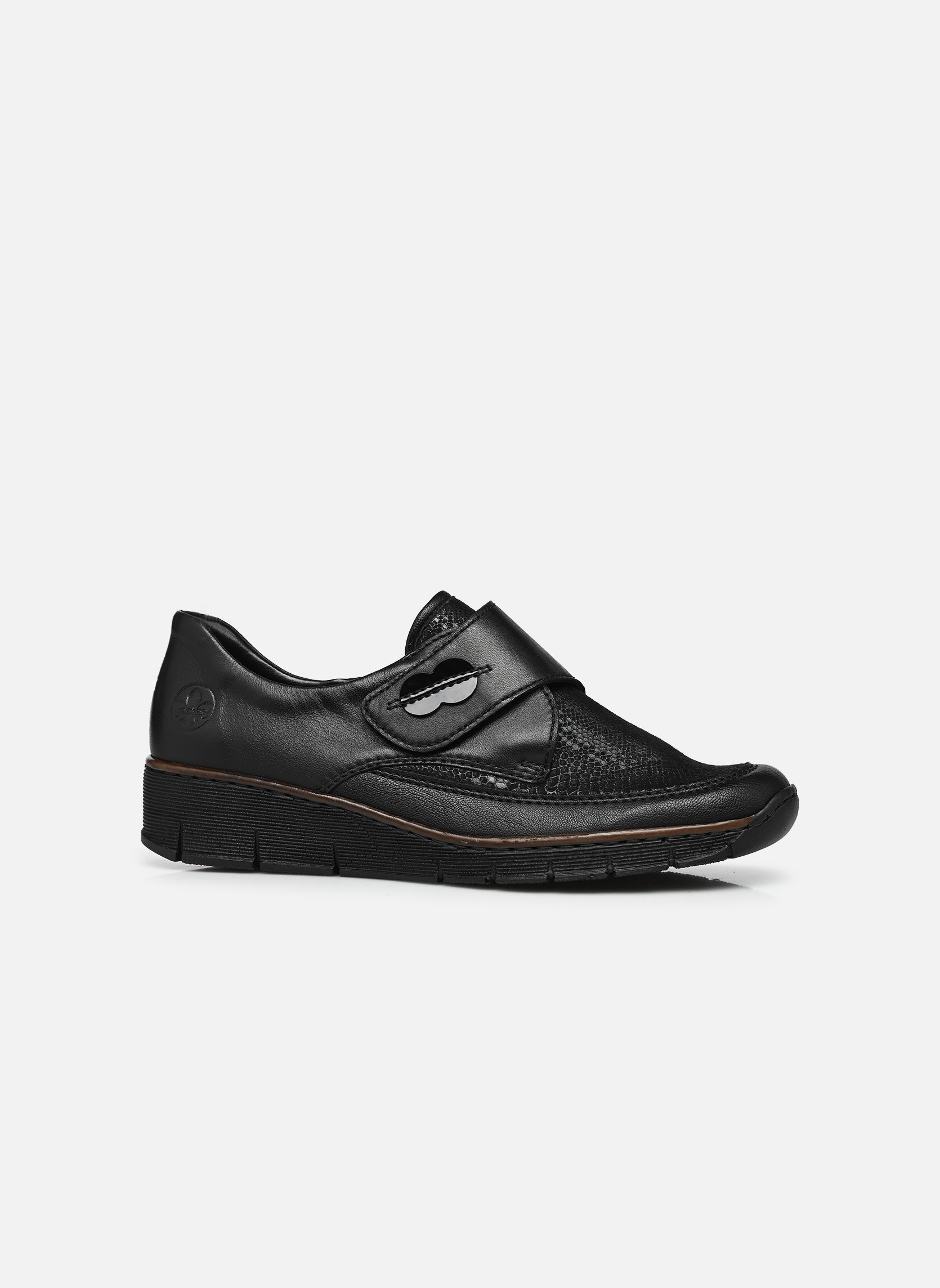 Mocassins 537C0 femme noir Rieker Mocassins 537C0 femme noir SCHWARZ/SCHWARZ-REPTIL/SCHWARZ