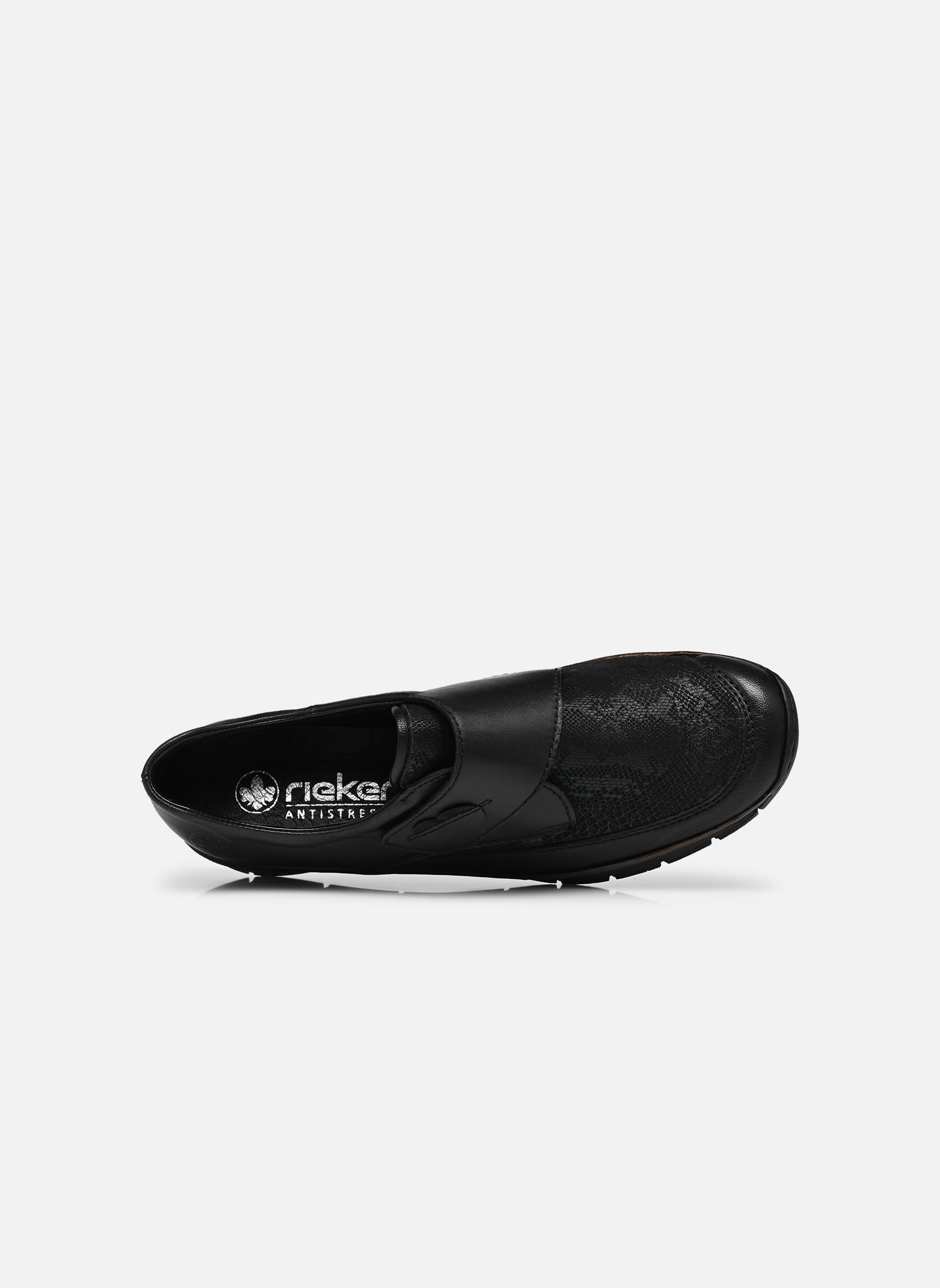 Mocassins 537C0 femme noir Rieker Mocassins 537C0 femme noir SCHWARZ/SCHWARZ-REPTIL/SCHWARZ