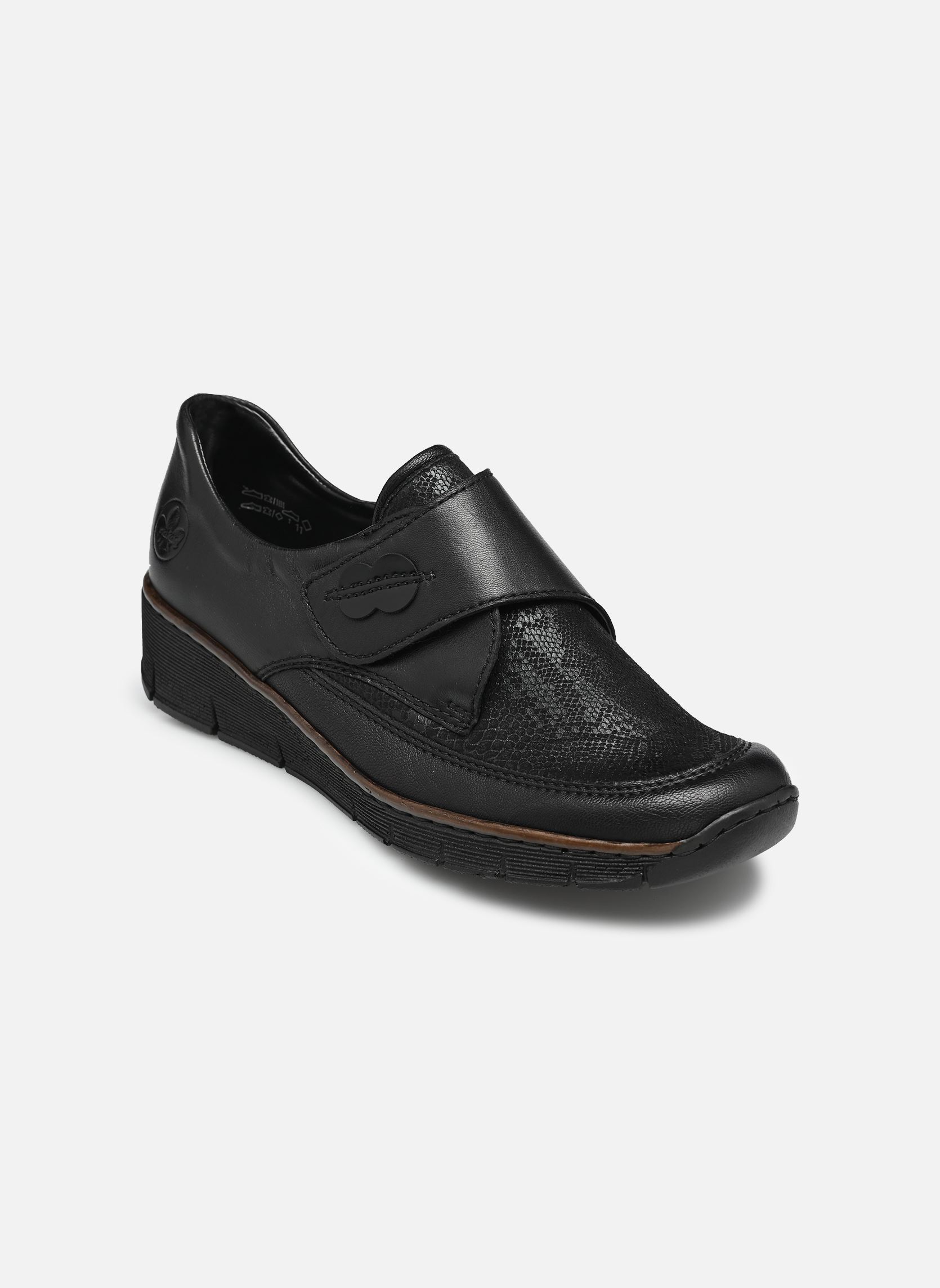 Mocassins 537C0 femme noir Rieker Mocassins 537C0 femme noir SCHWARZ/SCHWARZ-REPTIL/SCHWARZ