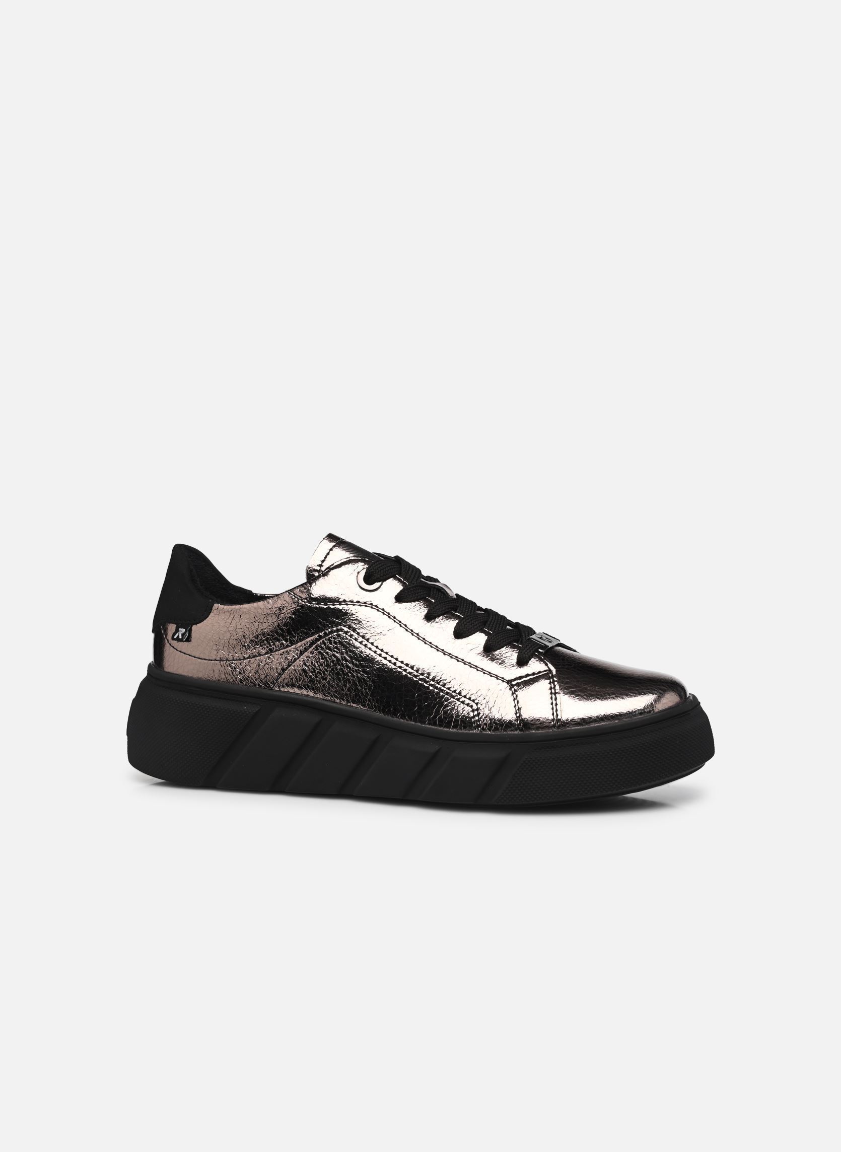 Sleehak sneakers W2601 dames zilver Rieker Sleehak sneakers W2601 dames zilver ANTIK/SCHWARZ
