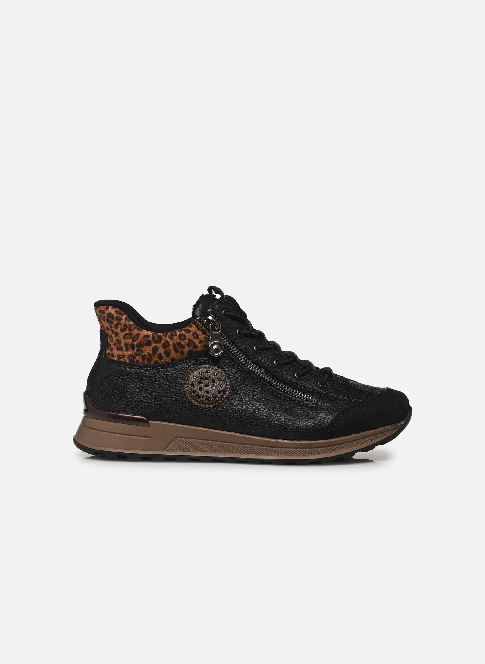 Sneakers alte N1457 donna nero Rieker Sneakers alte N1457 donna nero SCHWARZ/SCHWARZ/LEO-NUSS/ANTIK