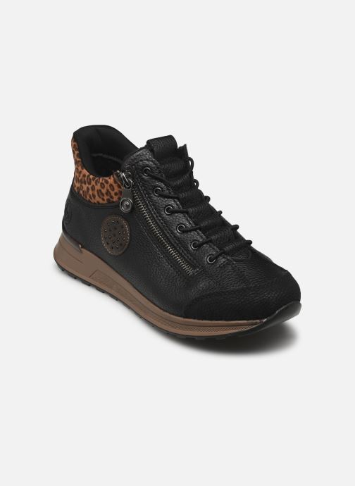 Rieker Hoge sneakers N1457 dames zwart