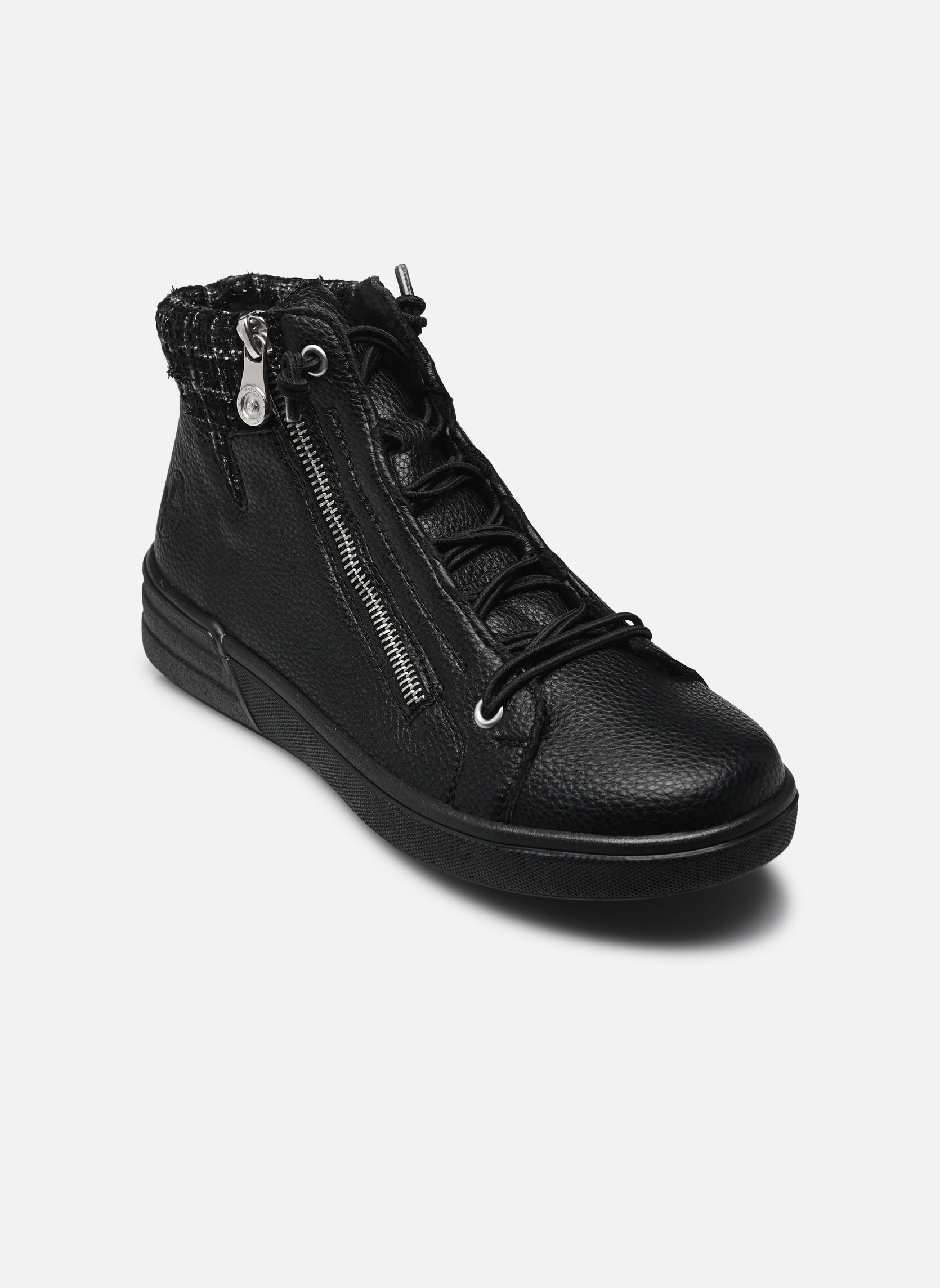 Hoge sneakers X0750 dames zwart Rieker Hoge sneakers X0750 dames zwart SCHWARZ/SCHWARZ-WEISS