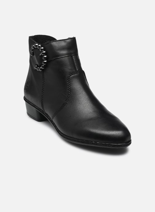 Rieker N1407-00 Czarne Półbuty Damskie - Komfort I Styl