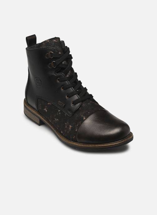 Rieker Veterlaarsjes 74842 dames zwart