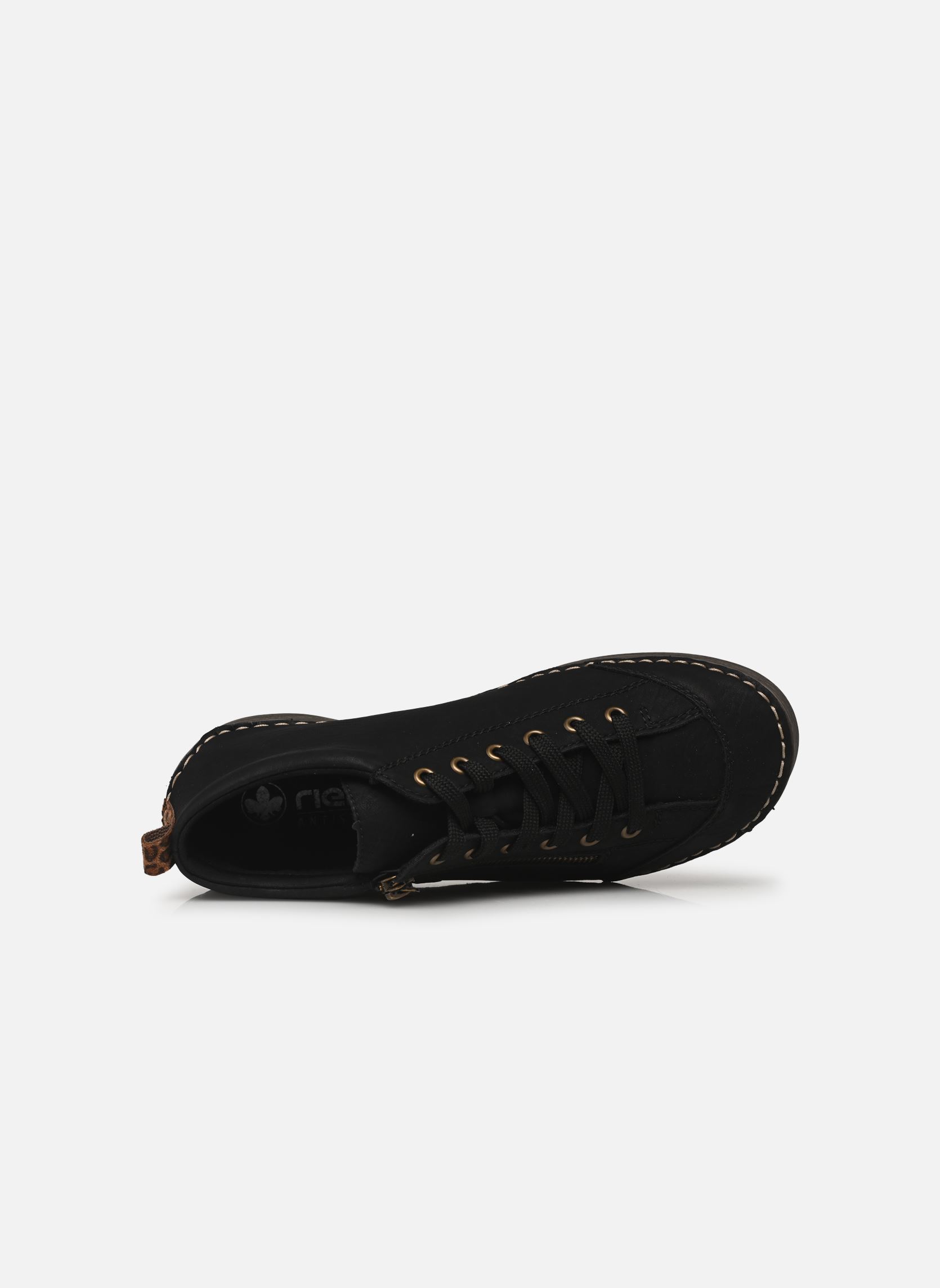 Knöchelhohe Sneaker 52514 damen schwarz Rieker Knöchelhohe Sneaker 52514 damen schwarz SCHWARZ/LEO-NUSS/WOOD