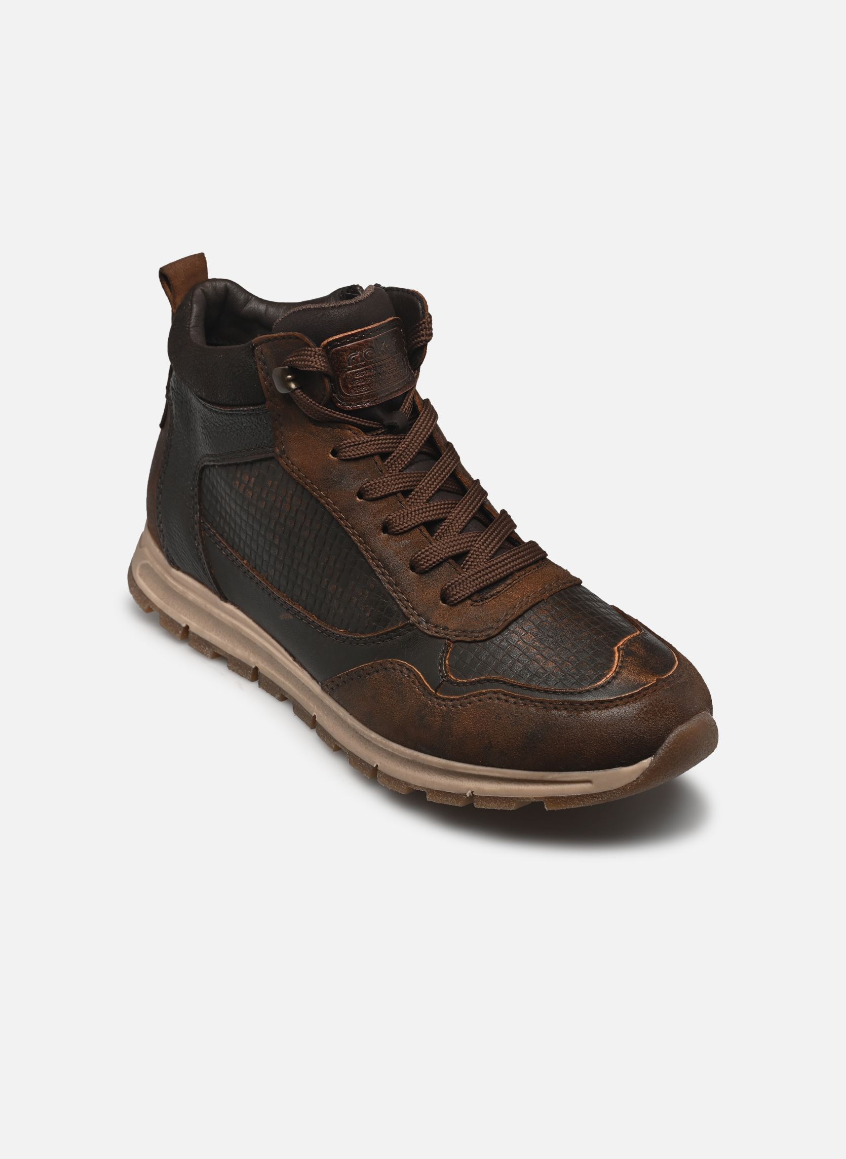 Sneakers alte B0508 uomo marrone Rieker Sneakers alte B0508 uomo marrone KASTANIE/KASTANIE/KASTANIE/BRA