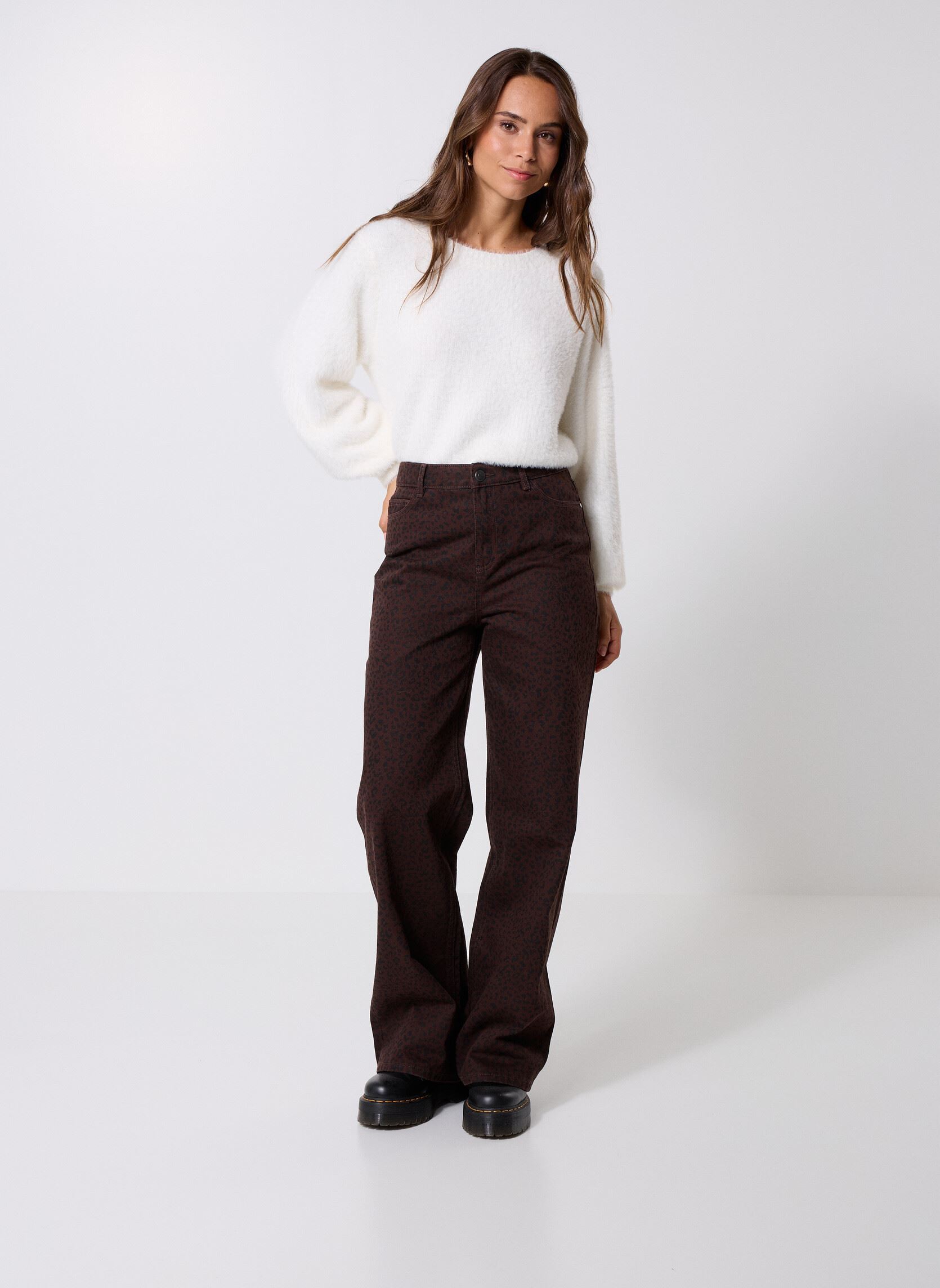 Weite Hosen PANTLEO damen braun MADE BY Weite Hosen PANTLEO damen braun IMP_LEOBICO_FRENCH ROAST