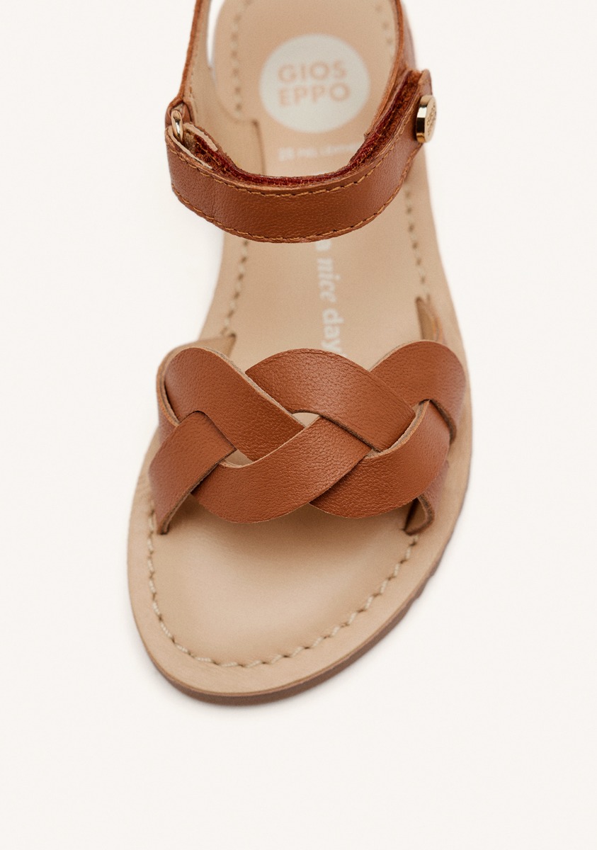 Sandales Sandals - Sandales Cuir Tressé Rowley - Cuero fille marron Gioseppo Sandales Sandals - Sandales Cuir Tressé Rowley - Cuero fille marron Marron