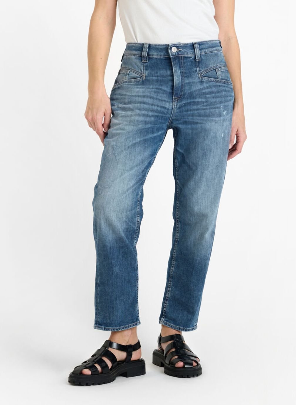 Jeans droit Jeans loose Blue femme bleu Le temps des cerises Jeans droit Jeans loose Blue femme bleu Bleu