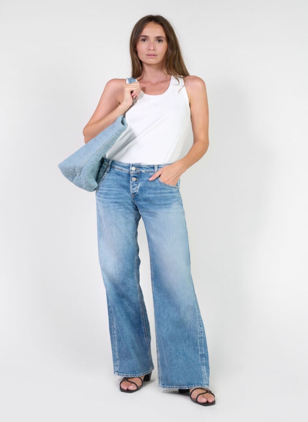Jeans droit Jeans loose Blue femme bleu Le temps des cerises Jeans droit Jeans loose Blue femme bleu Bleu
