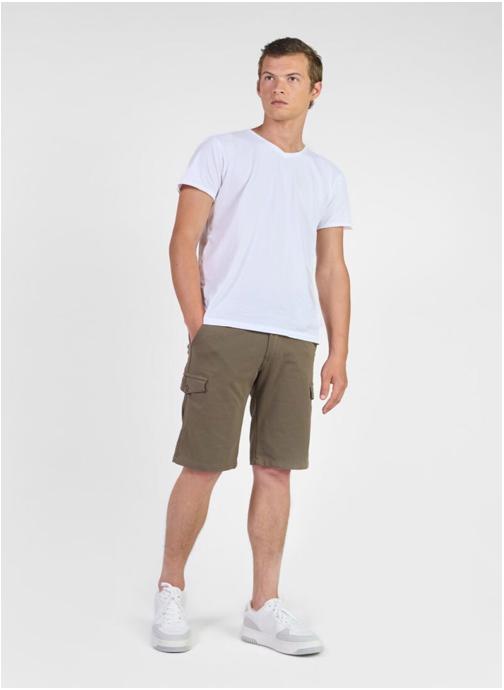 Le temps des cerises Bermudas Bermuda short TONY Khaki homme vert