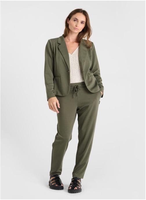 Le temps des cerises Pantalons droit Pantalon droite ROSI Khaki femme vert