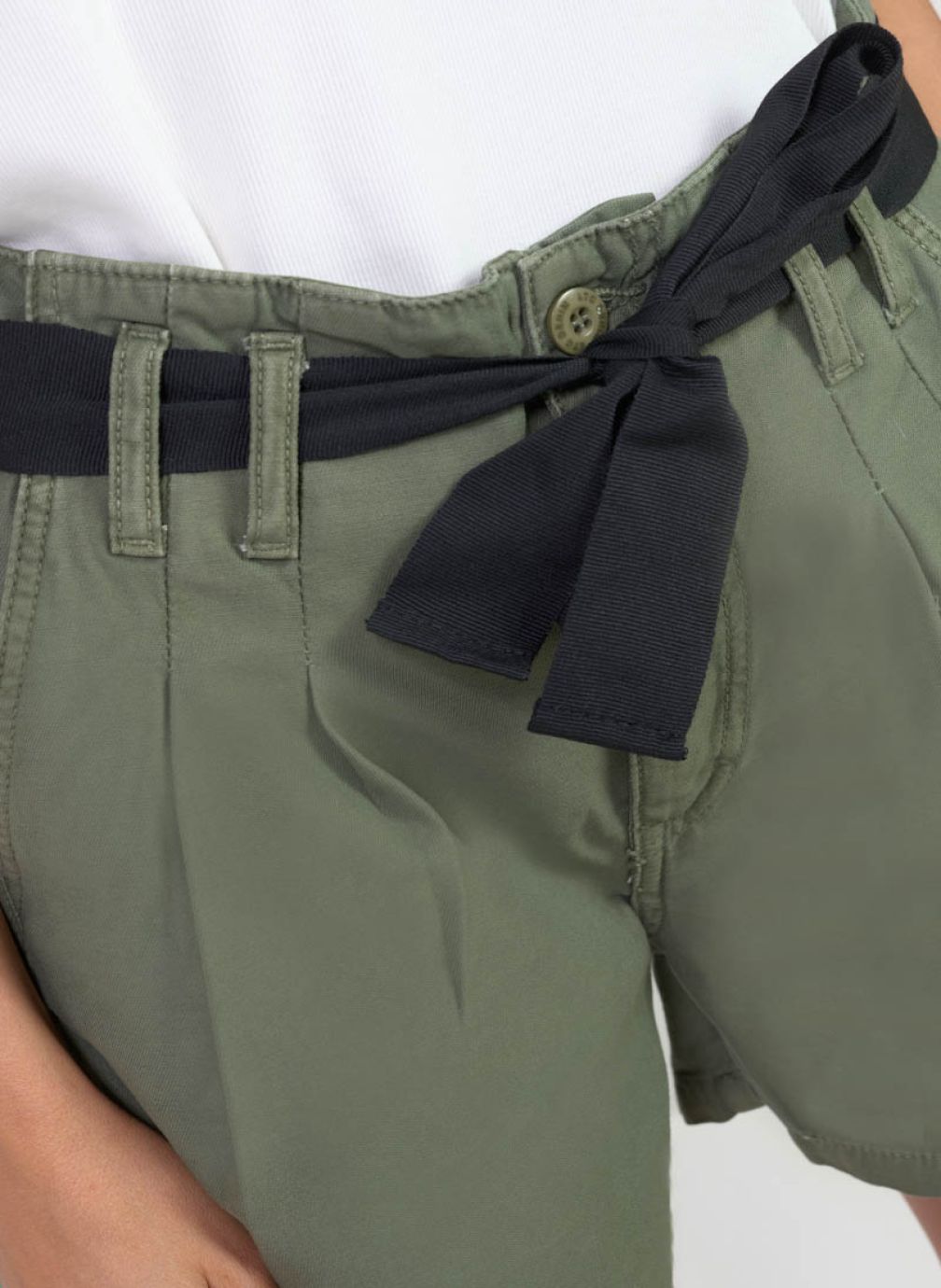 Shorts Short AMB Khaki femme vert Le temps des cerises Shorts Short AMB Khaki femme vert Kaki