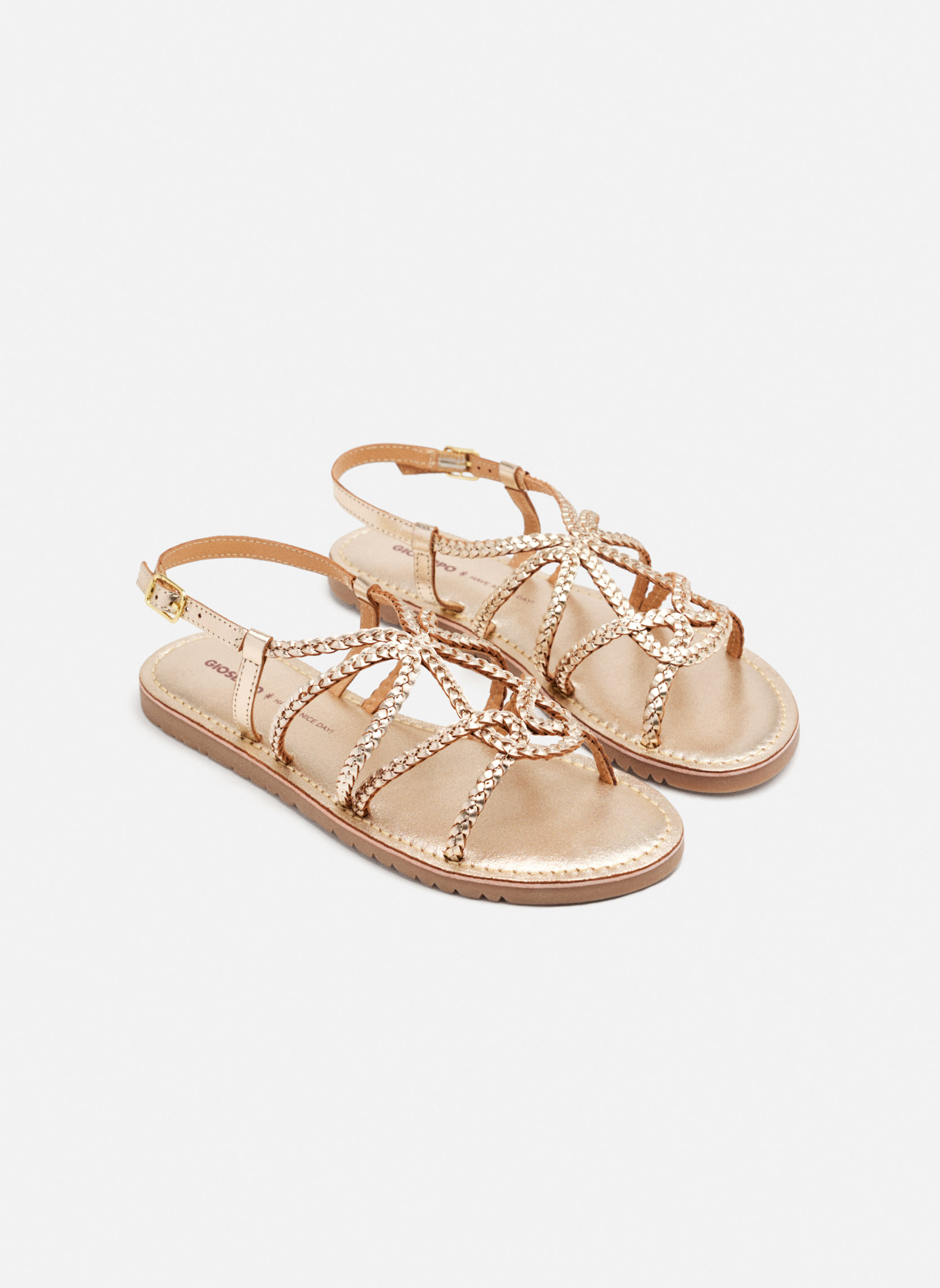 Mules à paillettes couleur or femme