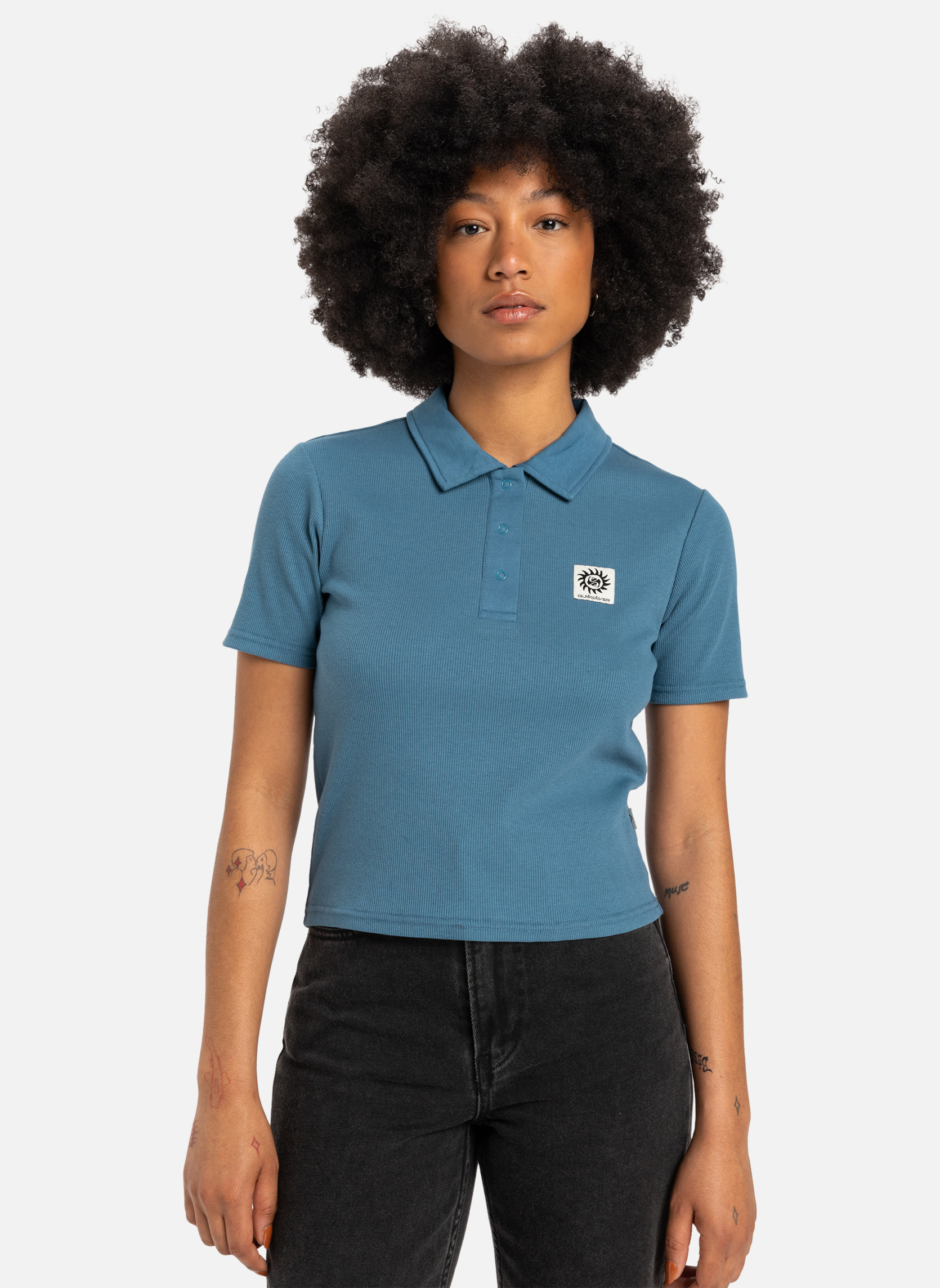 Tee-shirts Nightcall Polo femme bleu Quiksilver Tee-shirts Nightcall Polo femme bleu Bleu