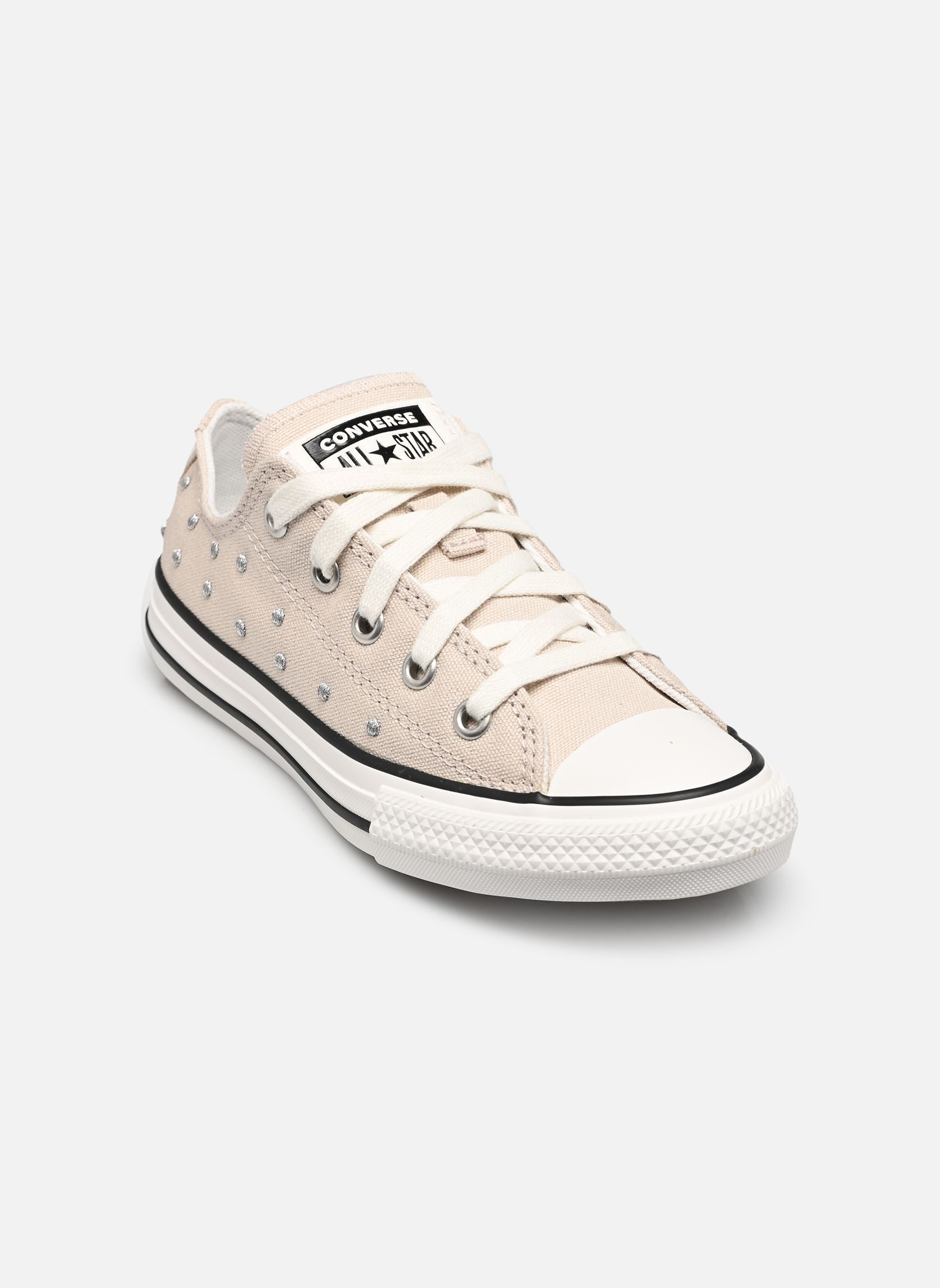 Lage sneakers Chuck Taylor All Star Ox C meisjes beige Converse Lage sneakers Chuck Taylor All Star Ox C meisjes beige CLASSIC ECRU/VINTAGE WHITE/BLA
