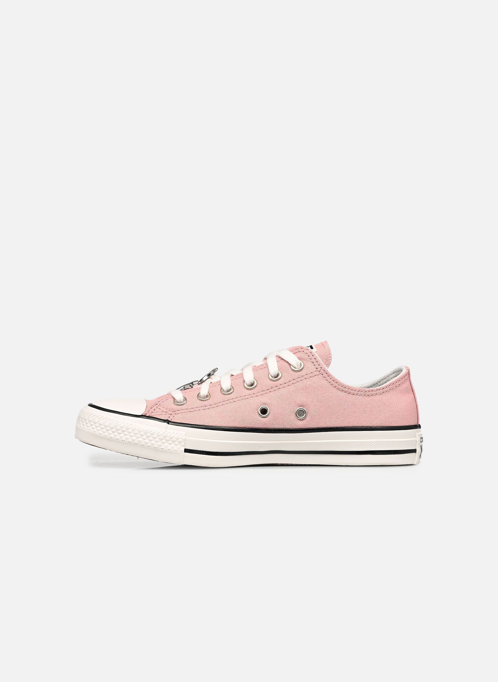 Niedrige Sneaker Chuck Taylor All Star Ox J mädchen rosa Converse Niedrige Sneaker Chuck Taylor All Star Ox J mädchen rosa PETAL PIT/WHITE/BLACK