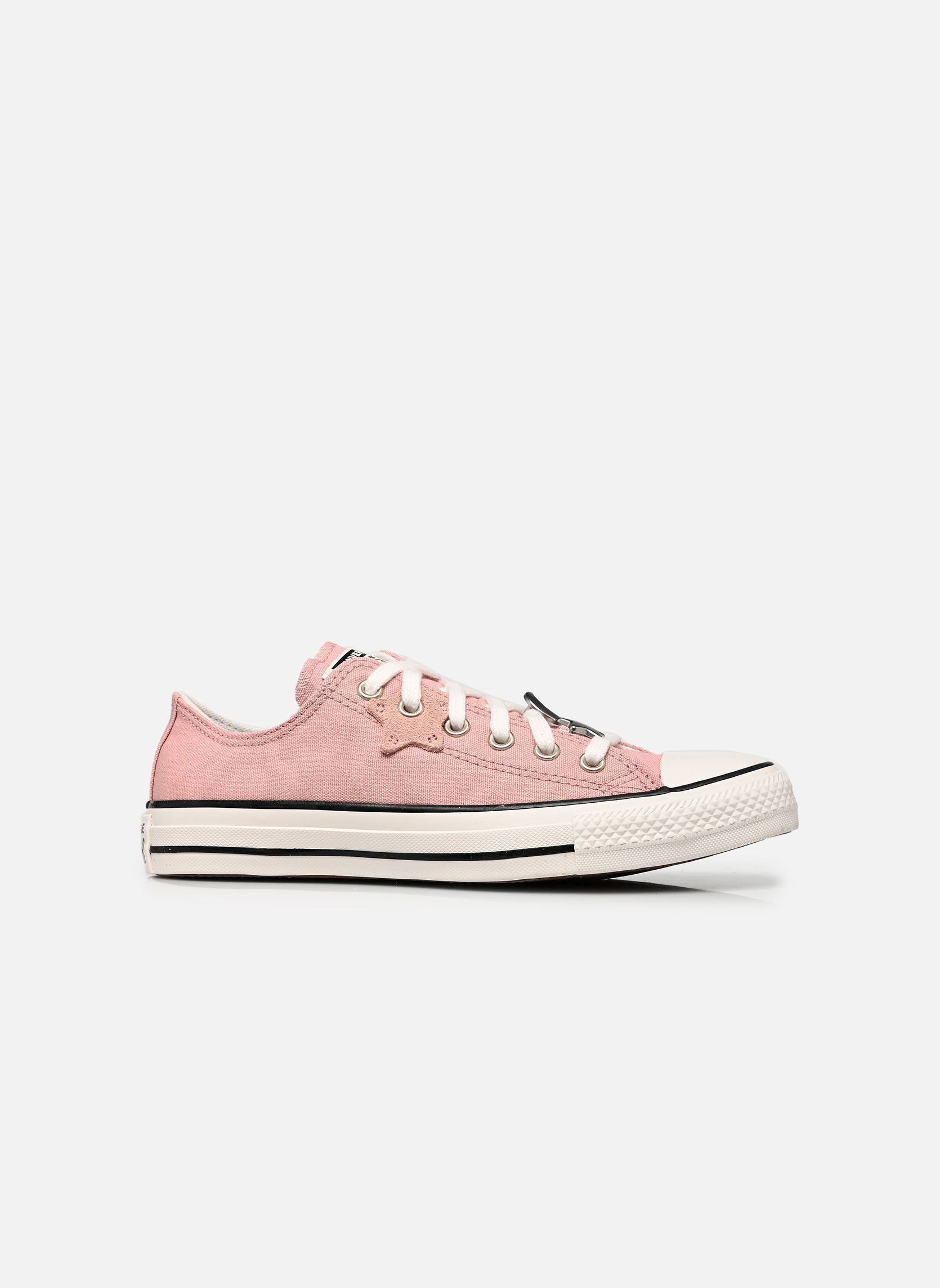 Niedrige Sneaker Chuck Taylor All Star Ox J mädchen rosa Converse Niedrige Sneaker Chuck Taylor All Star Ox J mädchen rosa PETAL PIT/WHITE/BLACK