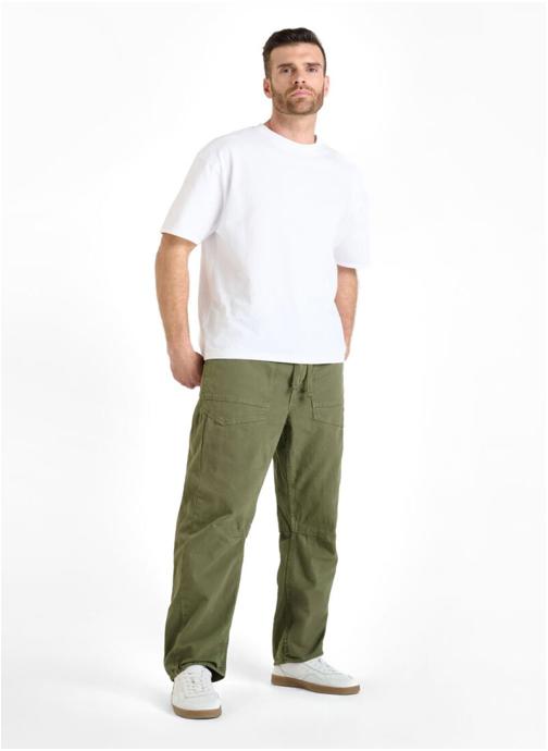 Le temps des cerises Pantalons droits Pantalon loose Khaki homme vert