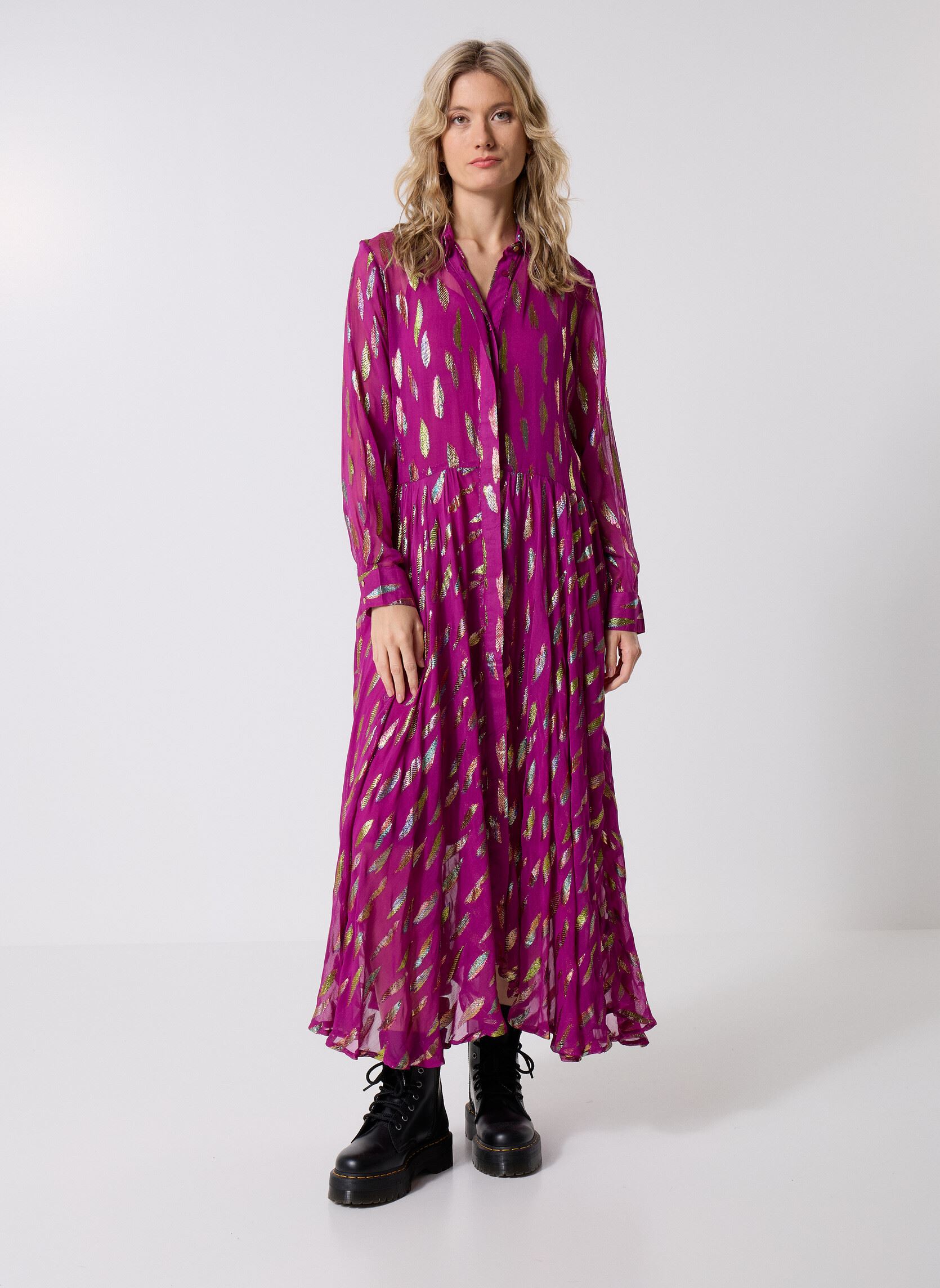 Robes longues Irene femme rose Wild Robes longues Irene femme rose Fuchsia