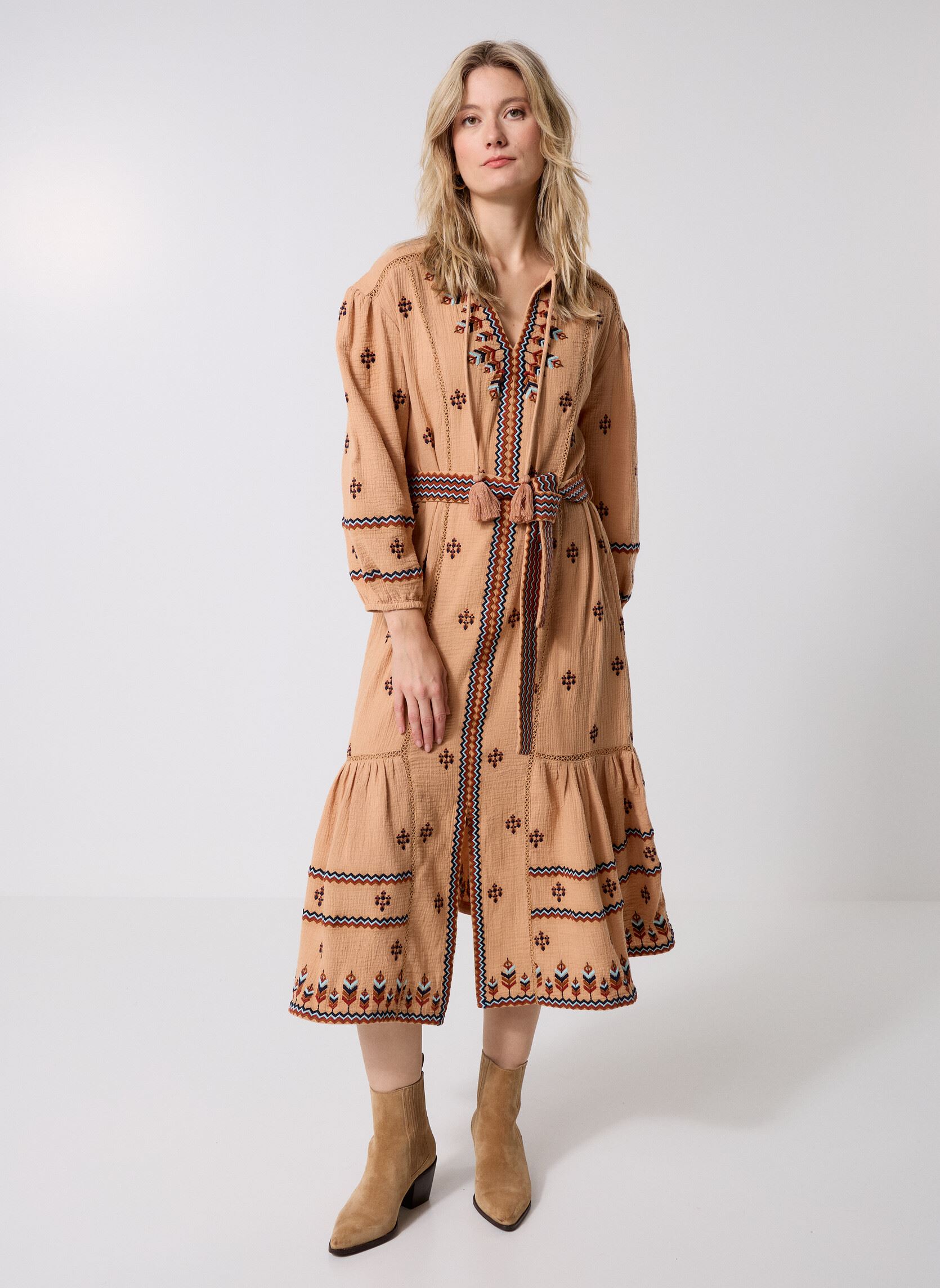 Lange jurken Serena dames beige Wild Lange jurken Serena dames beige Nude