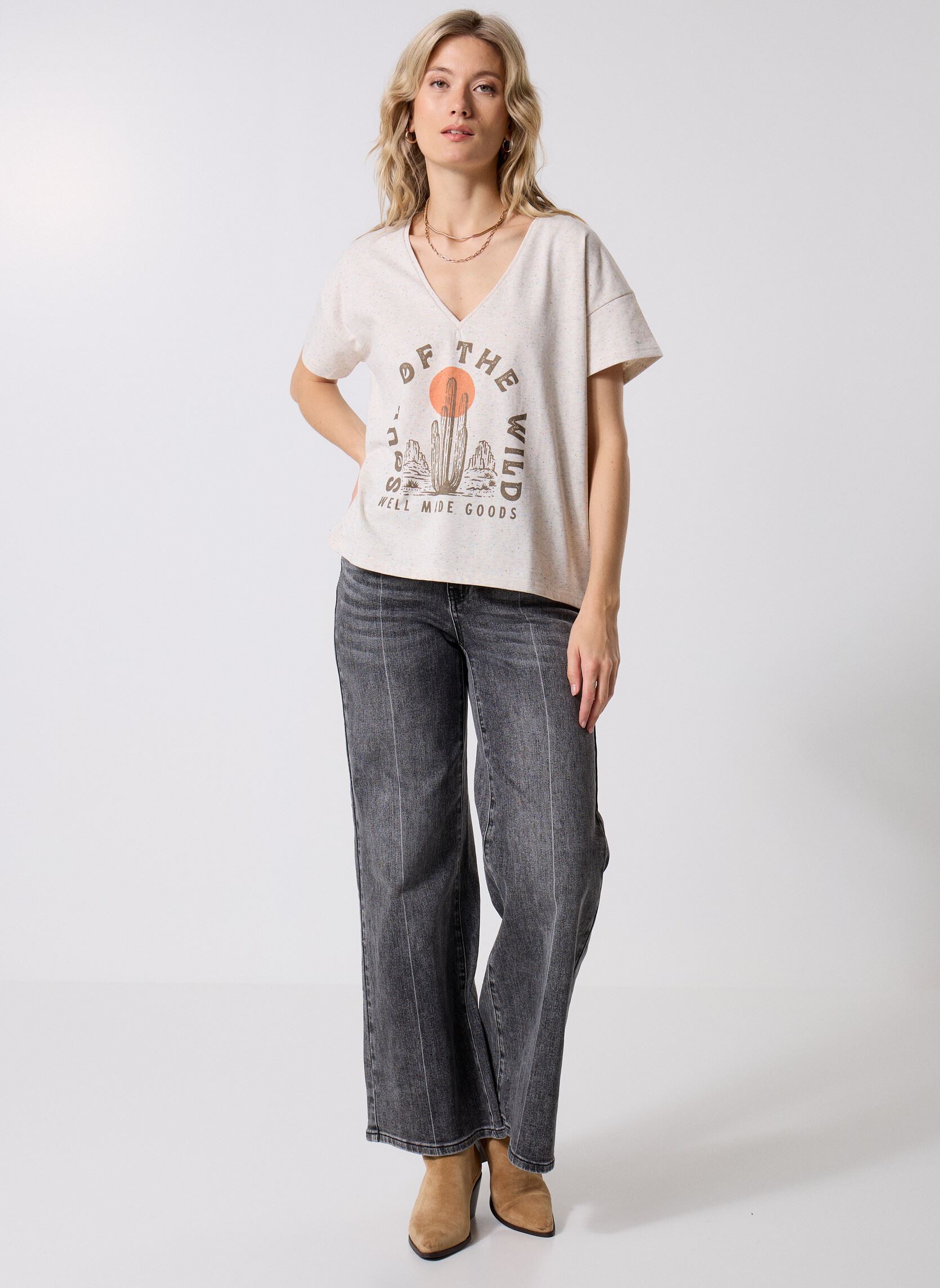 T-shirts met korte mouwen Lagos dames wit Wild T-shirts met korte mouwen Lagos dames wit Ecru