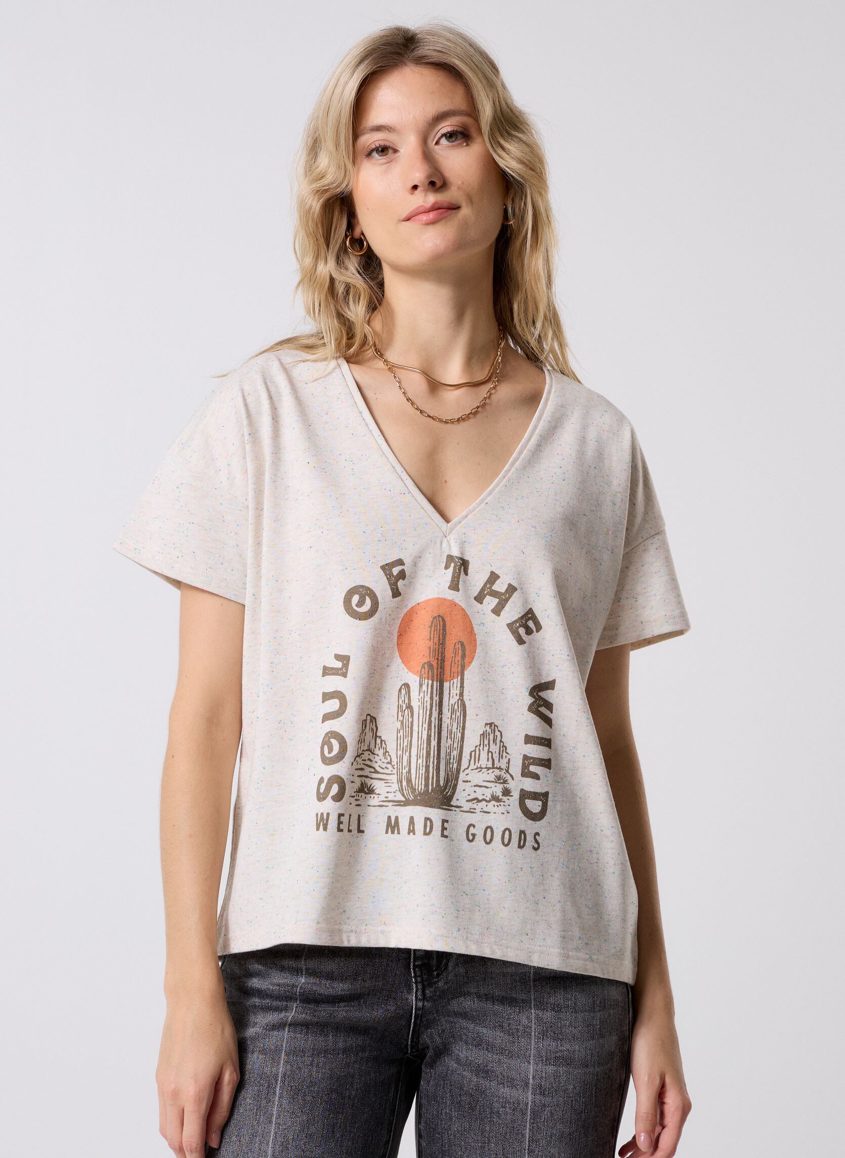 T-shirts met korte mouwen Lagos dames wit Wild T-shirts met korte mouwen Lagos dames wit Ecru