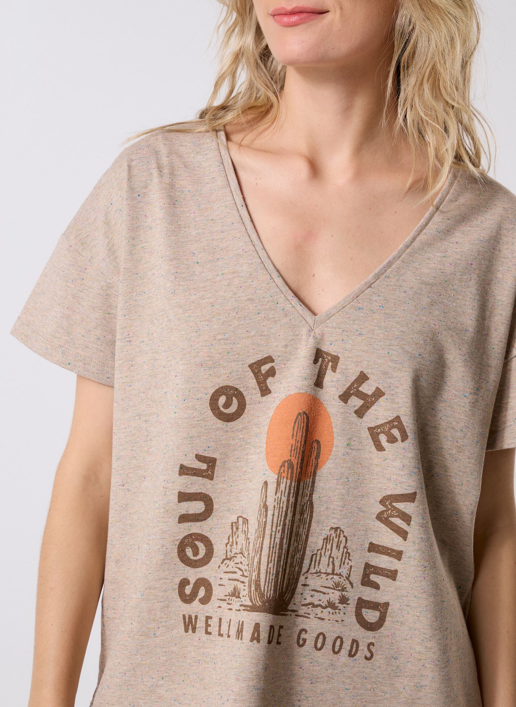 Tee-shirts manches courtes Lagos femme beige Wild Tee-shirts manches courtes Lagos femme beige Ocre