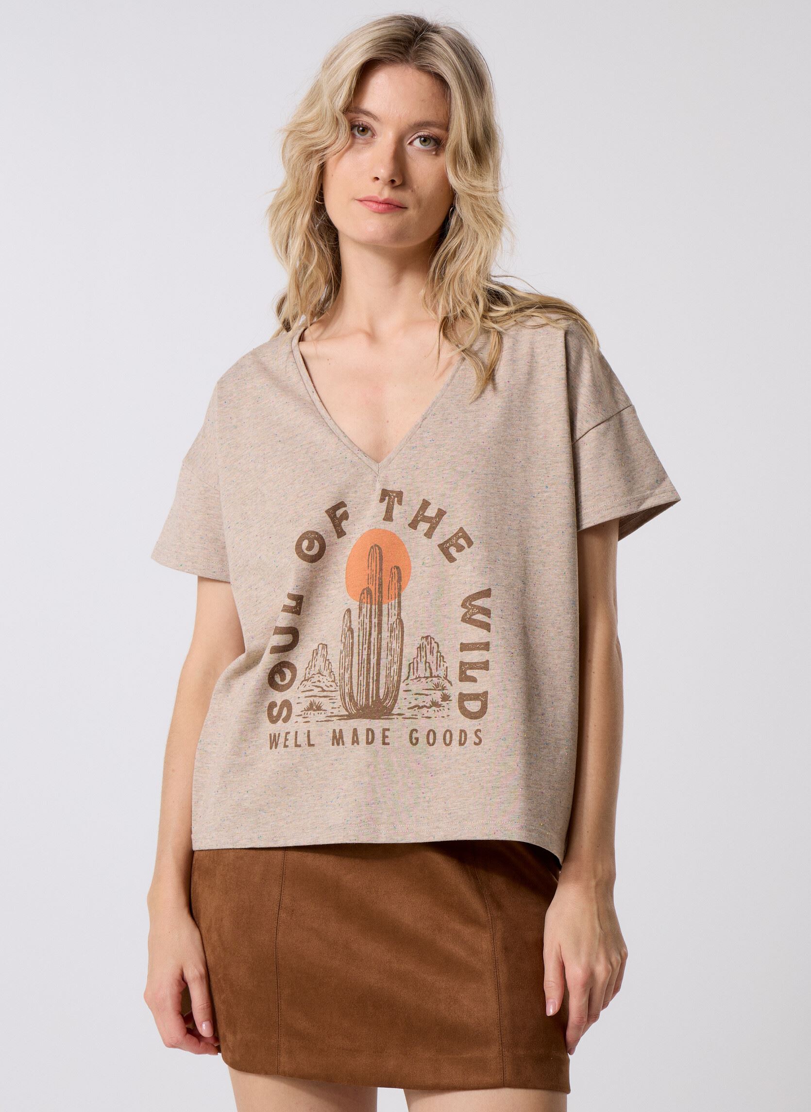 Tee-shirts manches courtes Lagos femme beige Wild Tee-shirts manches courtes Lagos femme beige Ocre