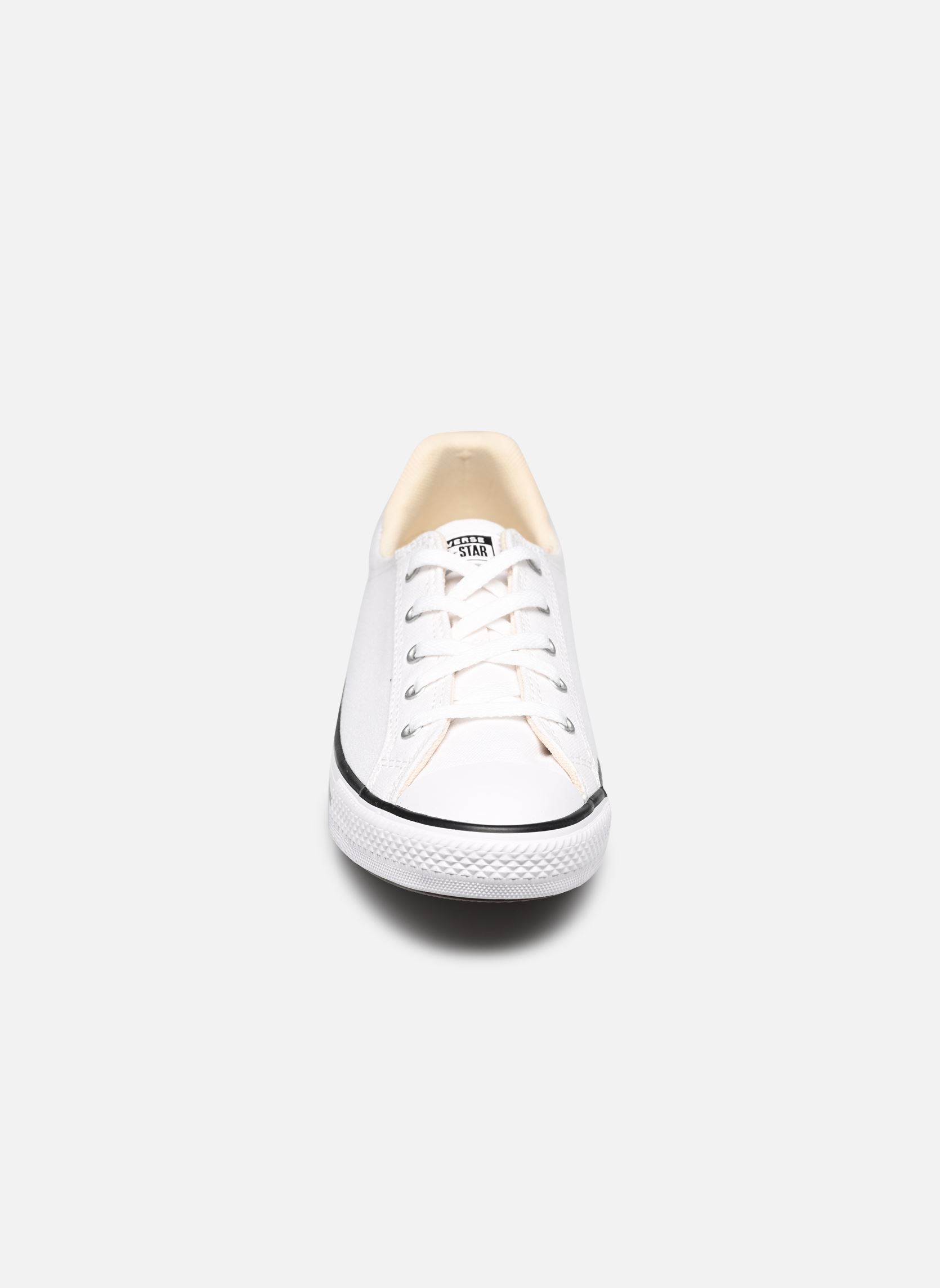 Leinen-Sneaker Chuck Taylor All Star Dainty Lucky Ox damen weiß Converse Leinen-Sneaker Chuck Taylor All Star Dainty Lucky Ox damen weiß WHITE/BLACK/WHITE