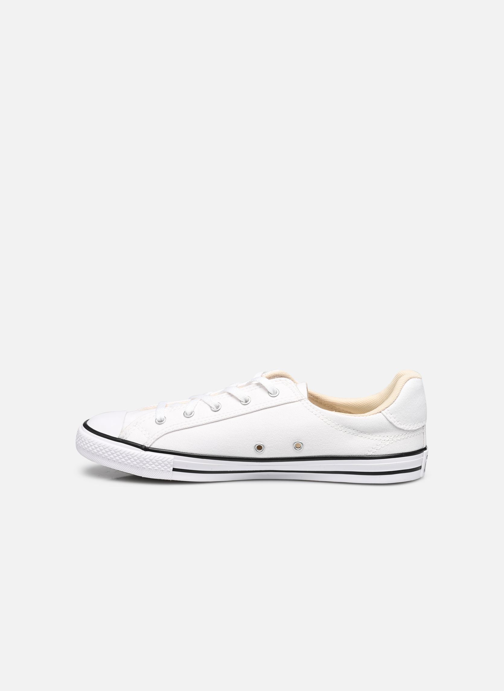 Leinen-Sneaker Chuck Taylor All Star Dainty Lucky Ox damen weiß Converse Leinen-Sneaker Chuck Taylor All Star Dainty Lucky Ox damen weiß WHITE/BLACK/WHITE