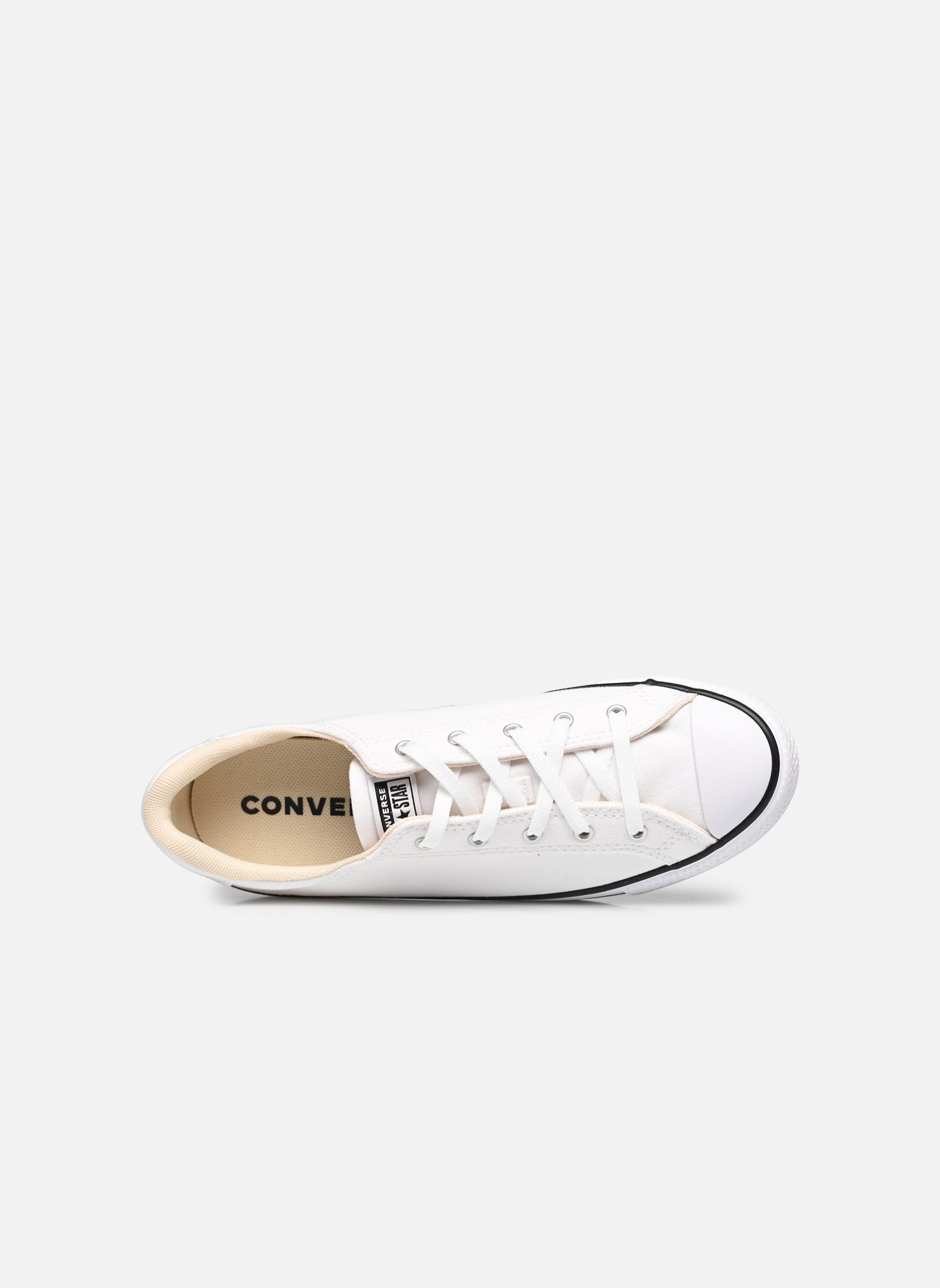 Leinen-Sneaker Chuck Taylor All Star Dainty Lucky Ox damen weiß Converse Leinen-Sneaker Chuck Taylor All Star Dainty Lucky Ox damen weiß WHITE/BLACK/WHITE