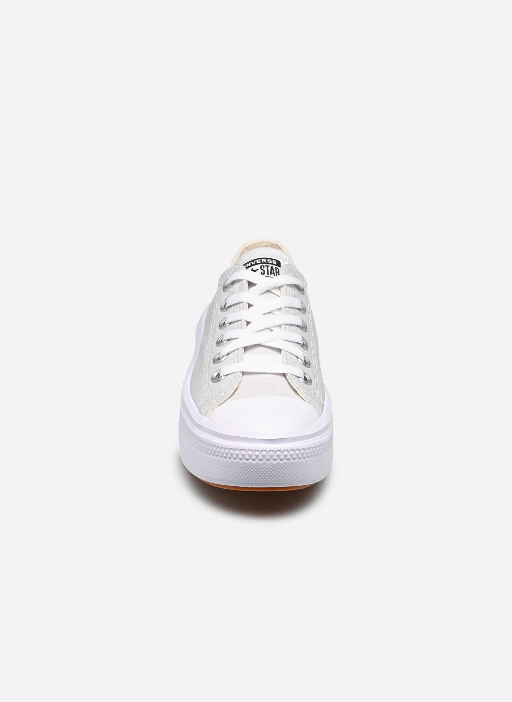 Leinen-Sneaker Chuck Taylor All Star Move Ox damen grau Converse Leinen-Sneaker Chuck Taylor All Star Move Ox damen grau BARELY GREY/WHITE/BLACK