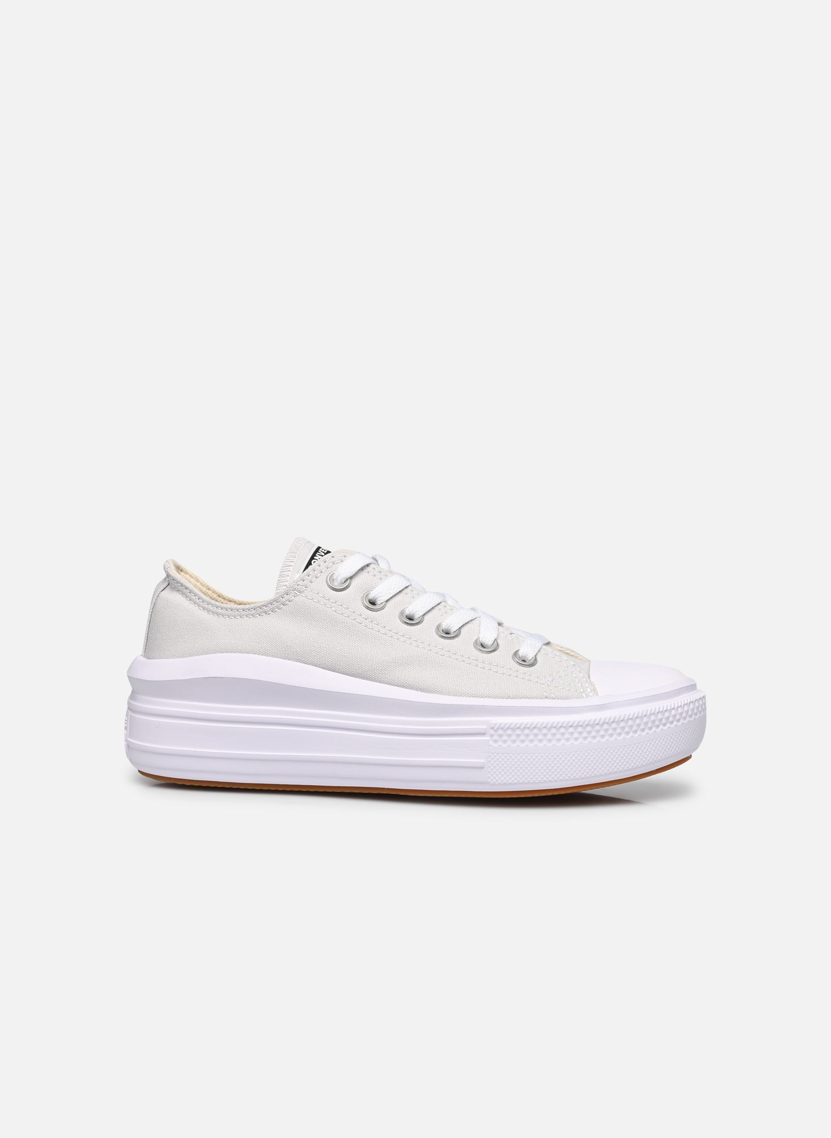 Leinen-Sneaker Chuck Taylor All Star Move Ox damen grau Converse Leinen-Sneaker Chuck Taylor All Star Move Ox damen grau BARELY GREY/WHITE/BLACK