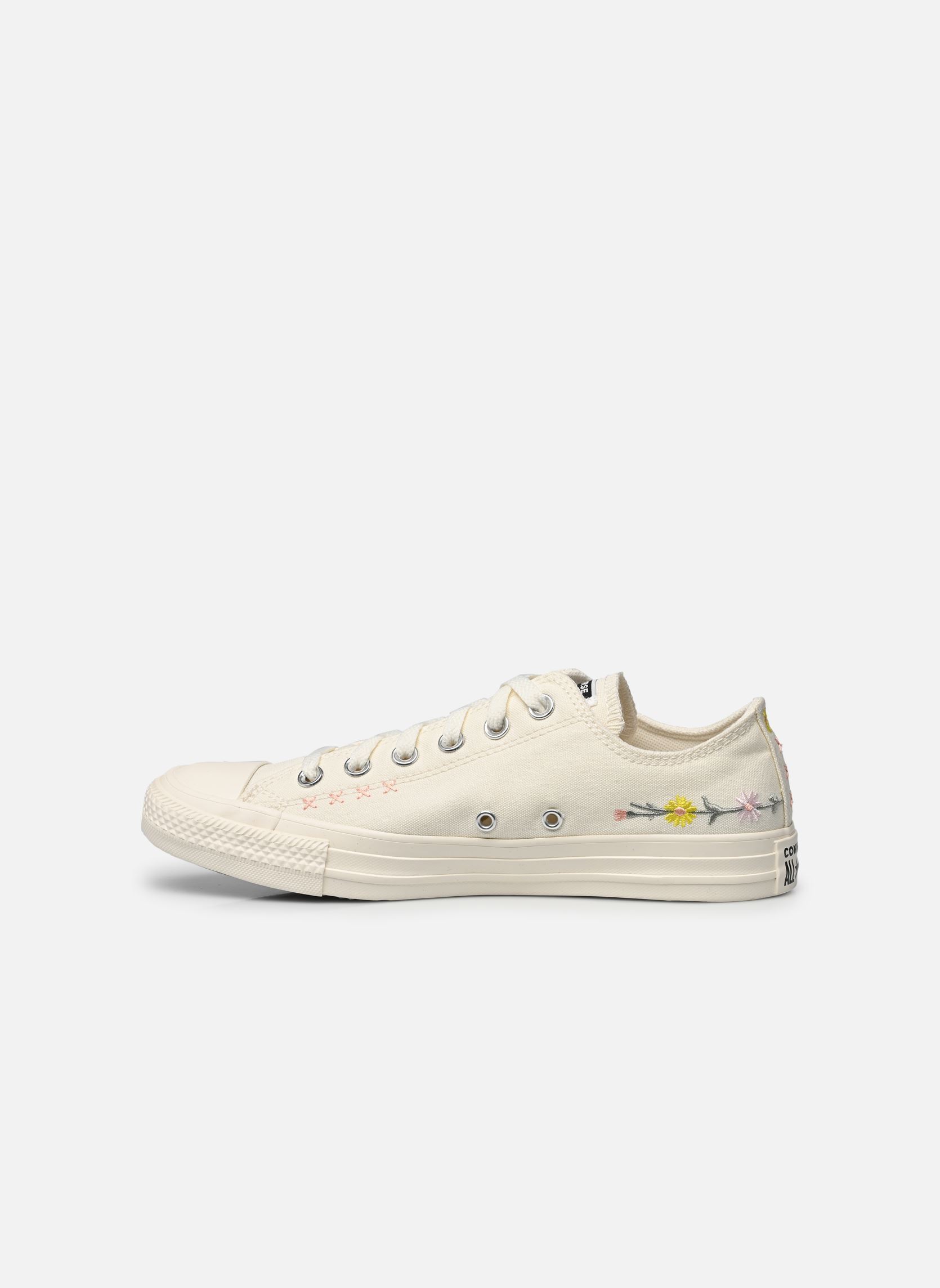 Leinen-Sneaker Chuck Taylor All Star Joyful Florals Ox damen weiß Converse Leinen-Sneaker Chuck Taylor All Star Joyful Florals Ox damen weiß EGRET/FOOTHILL GREEN