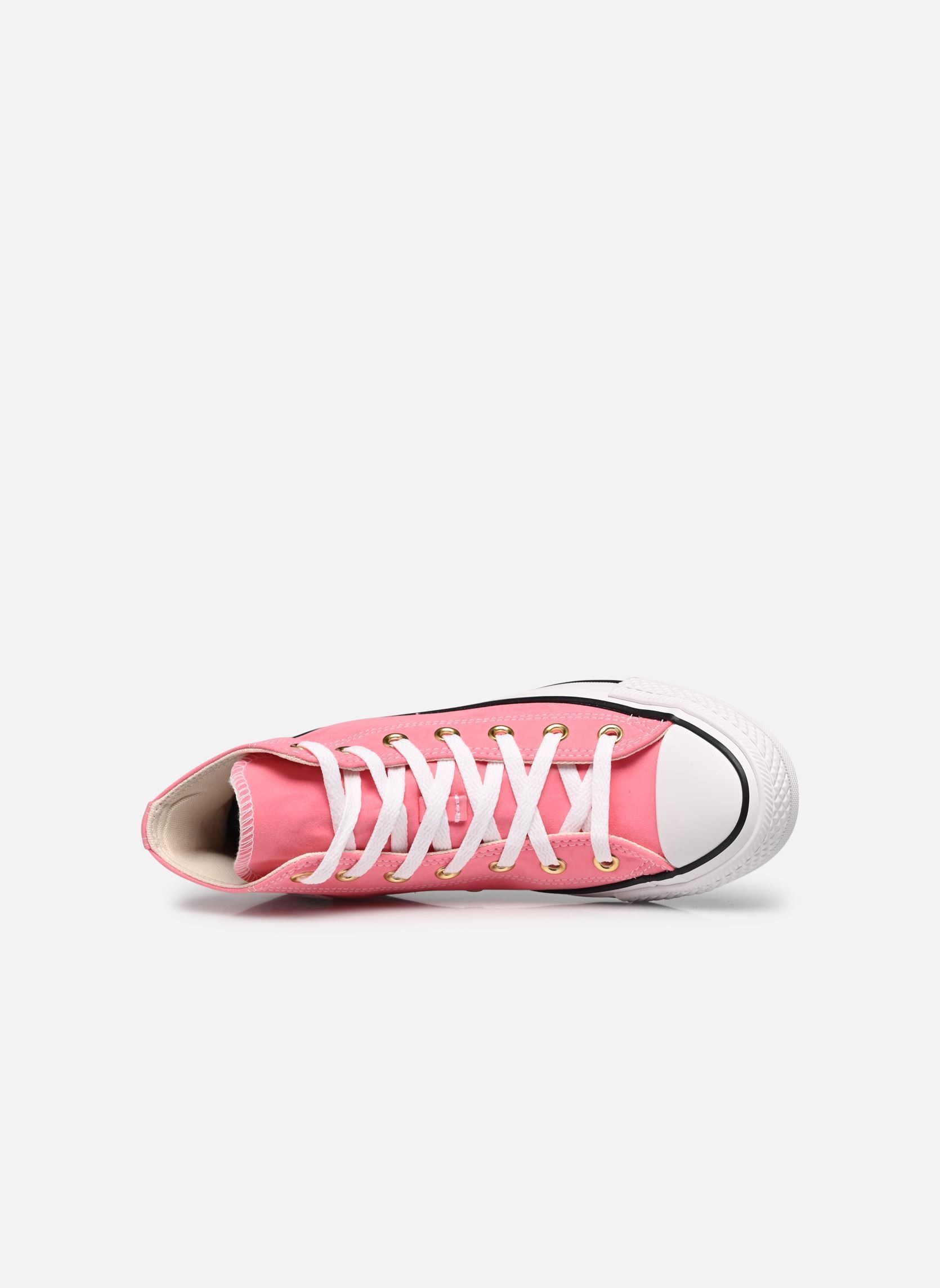 Baskets Chuck Taylor All Star Peached Canvas Hi femme rose Converse Baskets Chuck Taylor All Star Peached Canvas Hi femme rose WATERMELON PINK/WHITE/GOLD