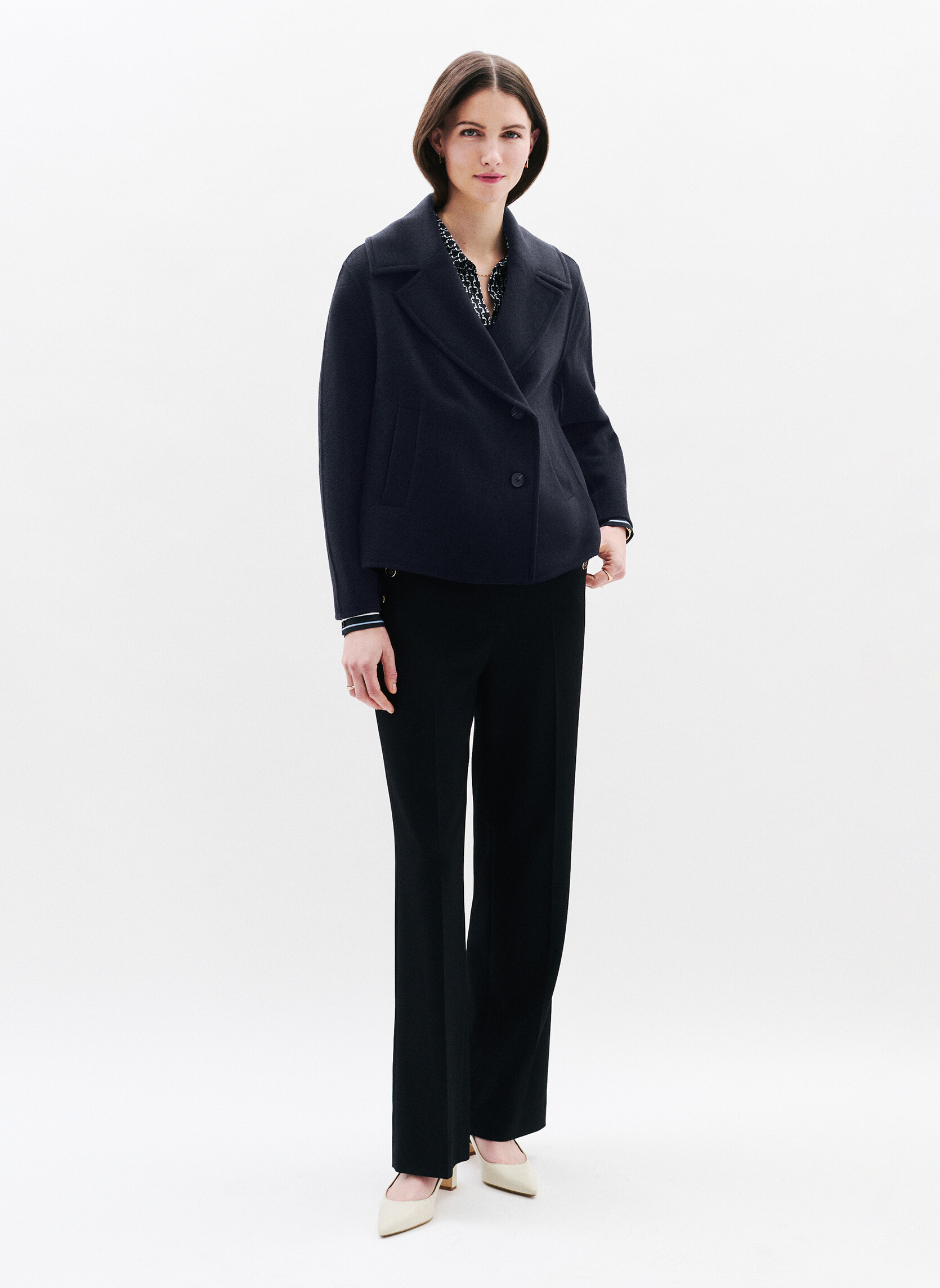 Vestes Manteaux - 242G-GAIAC femme bleu Caroll Vestes Manteaux - 242G-GAIAC femme bleu Bleu marine