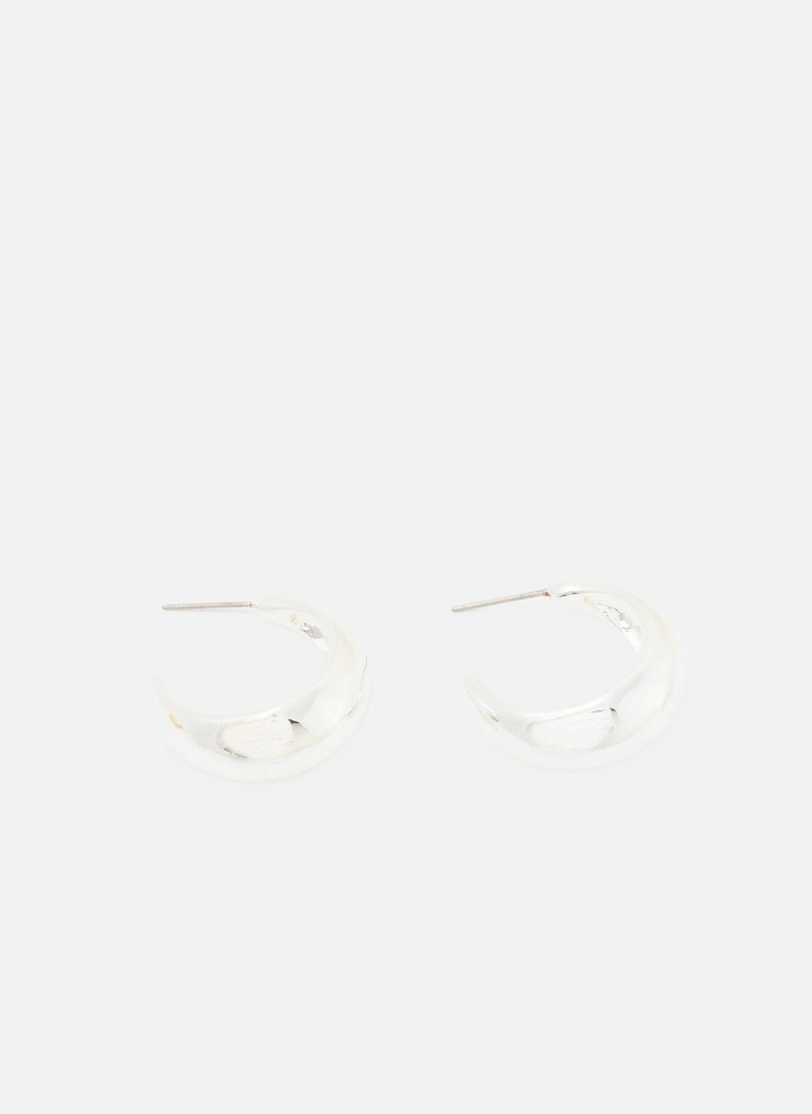 Ancienne Paire De Boucle D'oreille Métal Argenter Createur Clips Boule