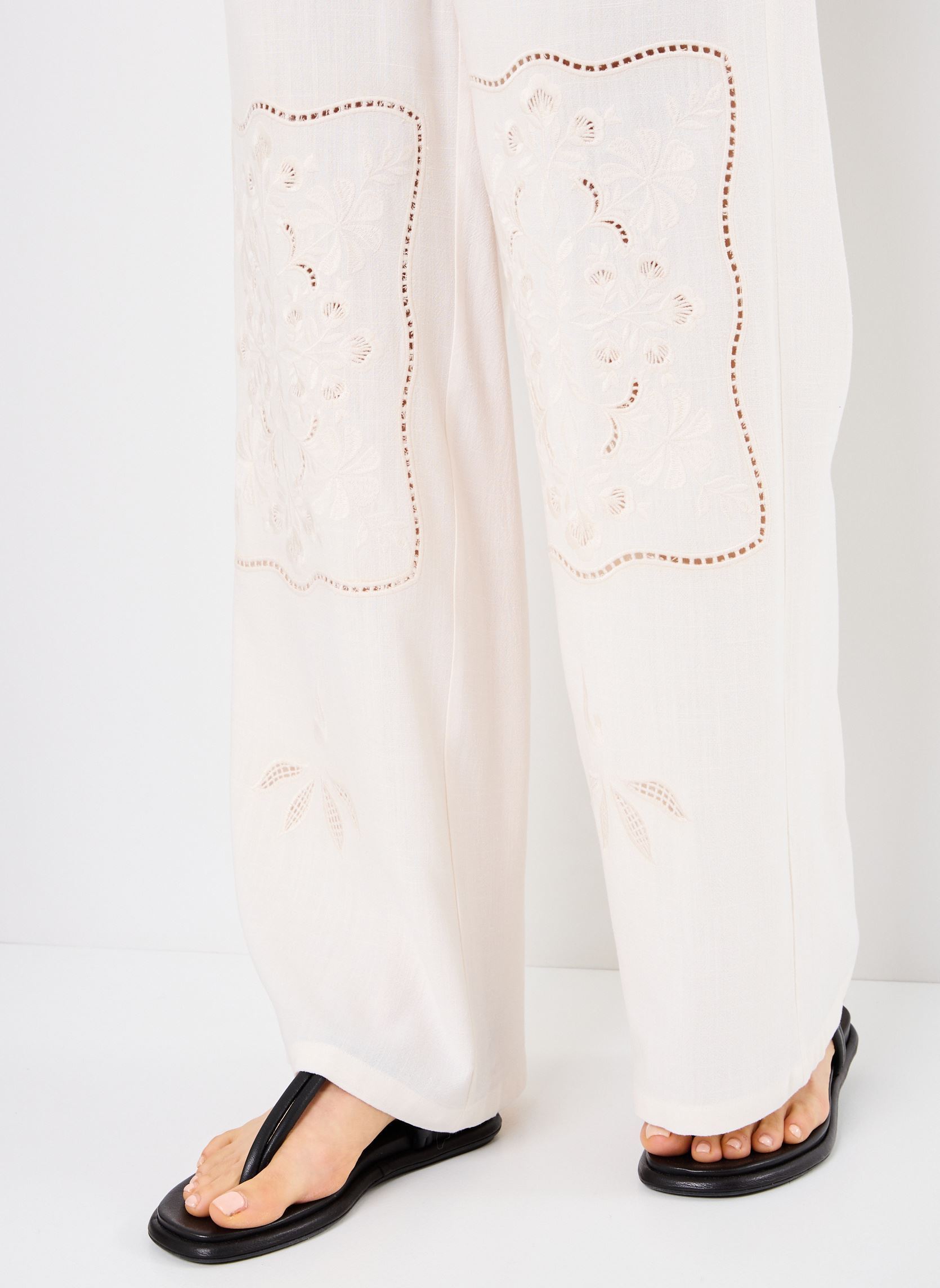 Pantalons larges PRISKA LARGE femme blanc La Petite Etoile Pantalons larges PRISKA LARGE femme blanc 12-IVOIRE