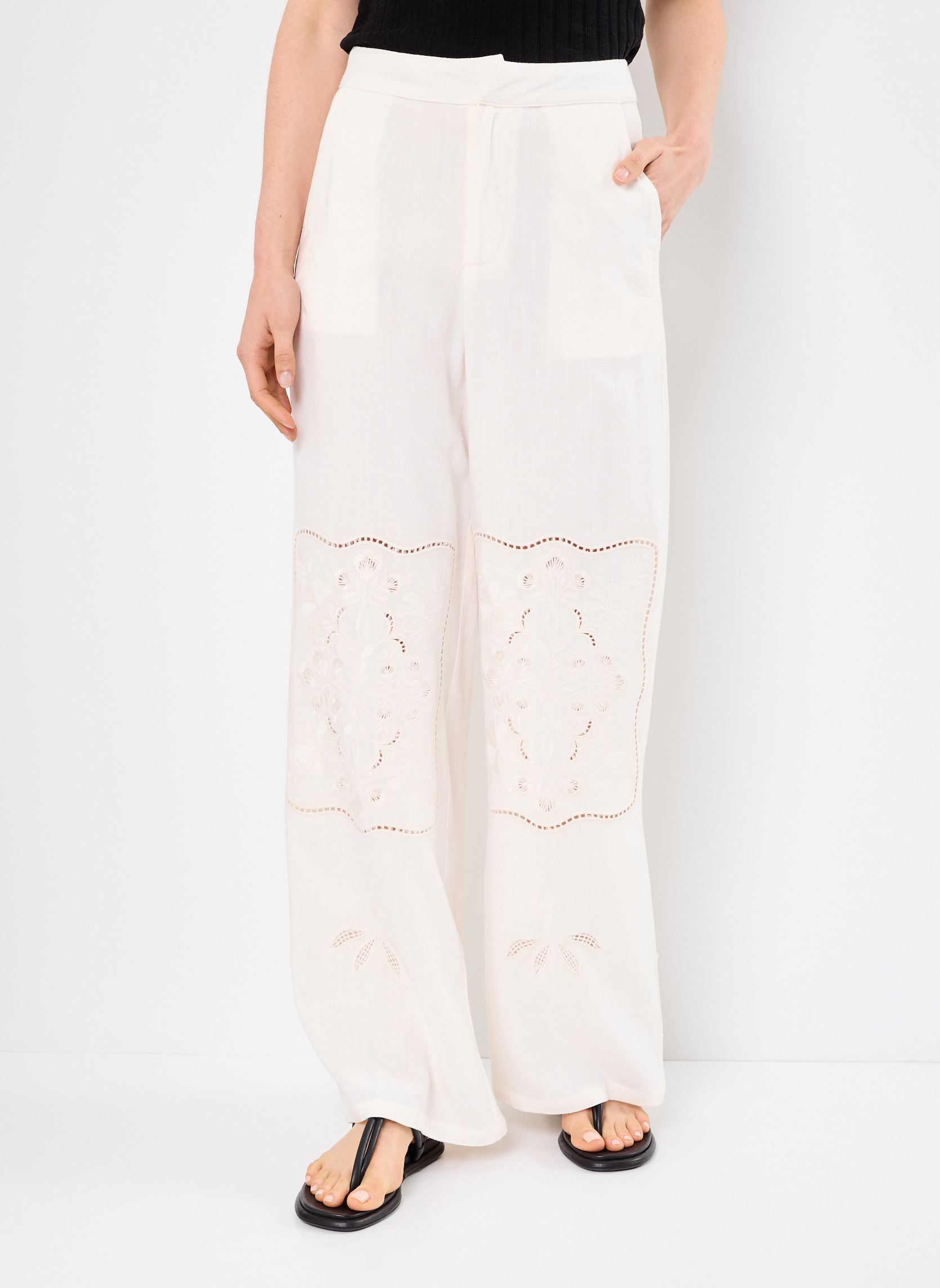 Pantalons larges PRISKA LARGE femme blanc La Petite Etoile Pantalons larges PRISKA LARGE femme blanc 12-IVOIRE