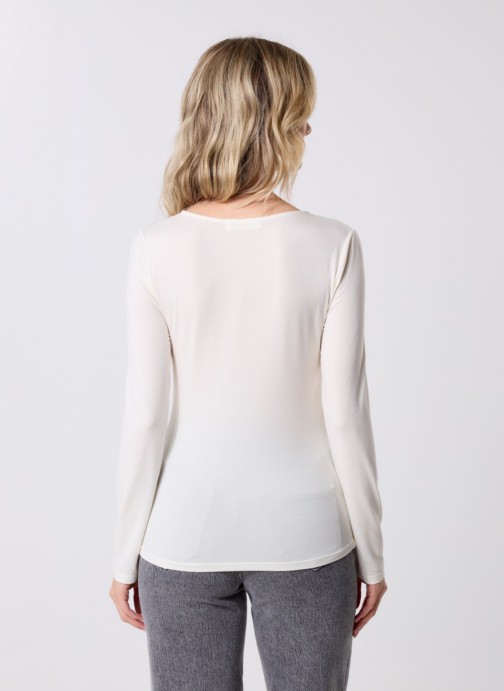 T-shirt a maniche lunghe TIANA donna bianco MADE BY T-shirt a maniche lunghe TIANA donna bianco CLOUD DANCER